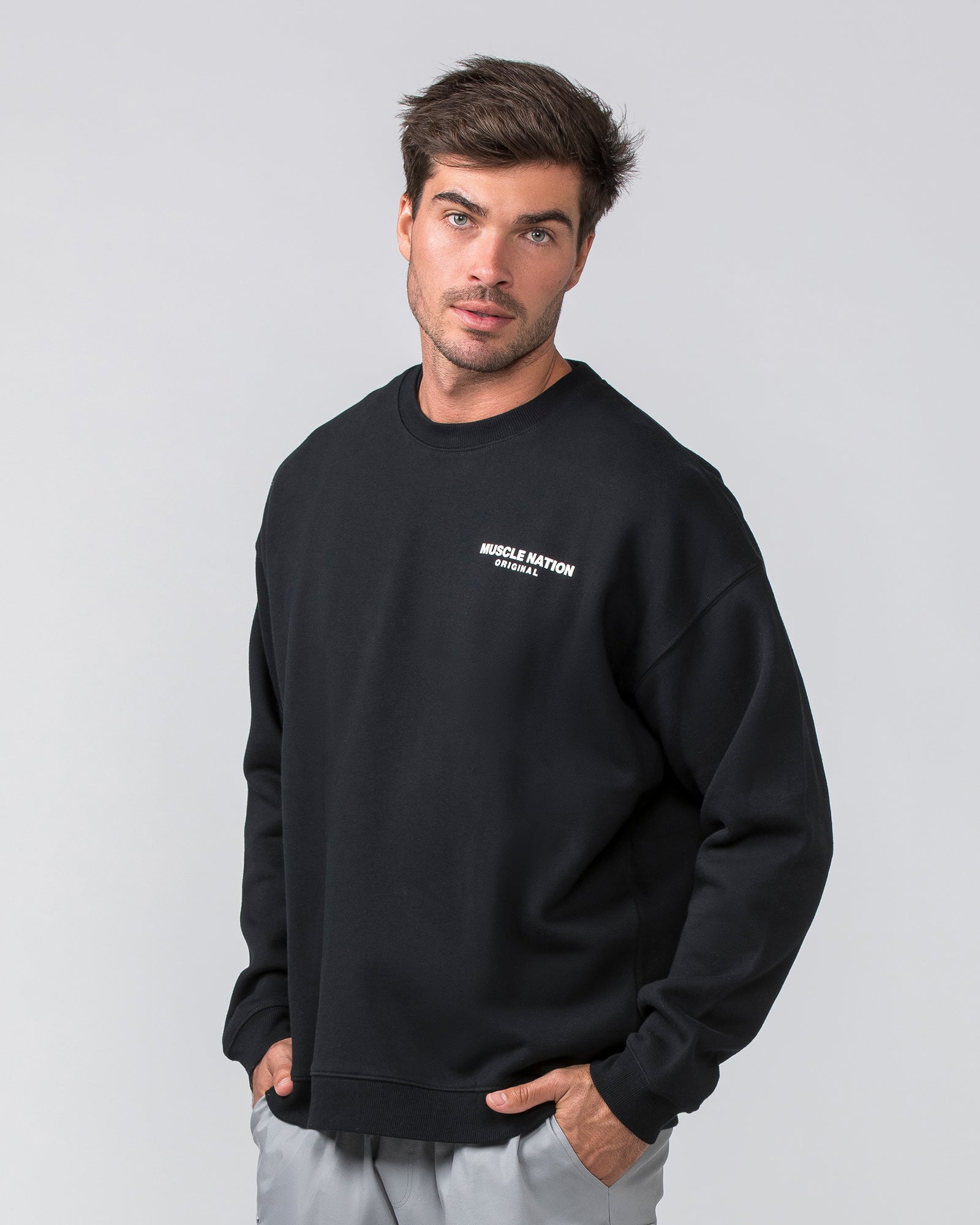 Worldwide Crew Pullover - Black