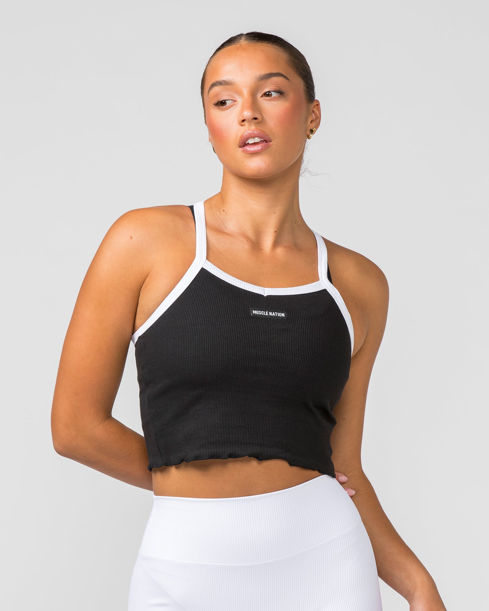 Ripple Strappy Tank - Black