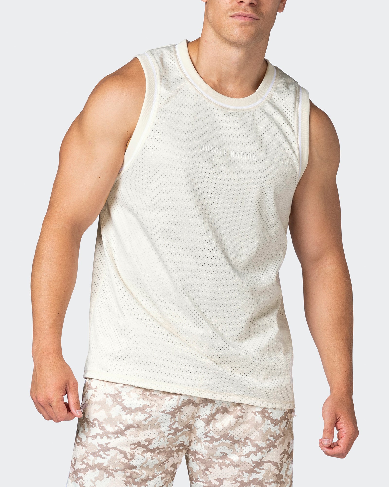 Reversible Basketball Jersey - Beige Camo / Dew