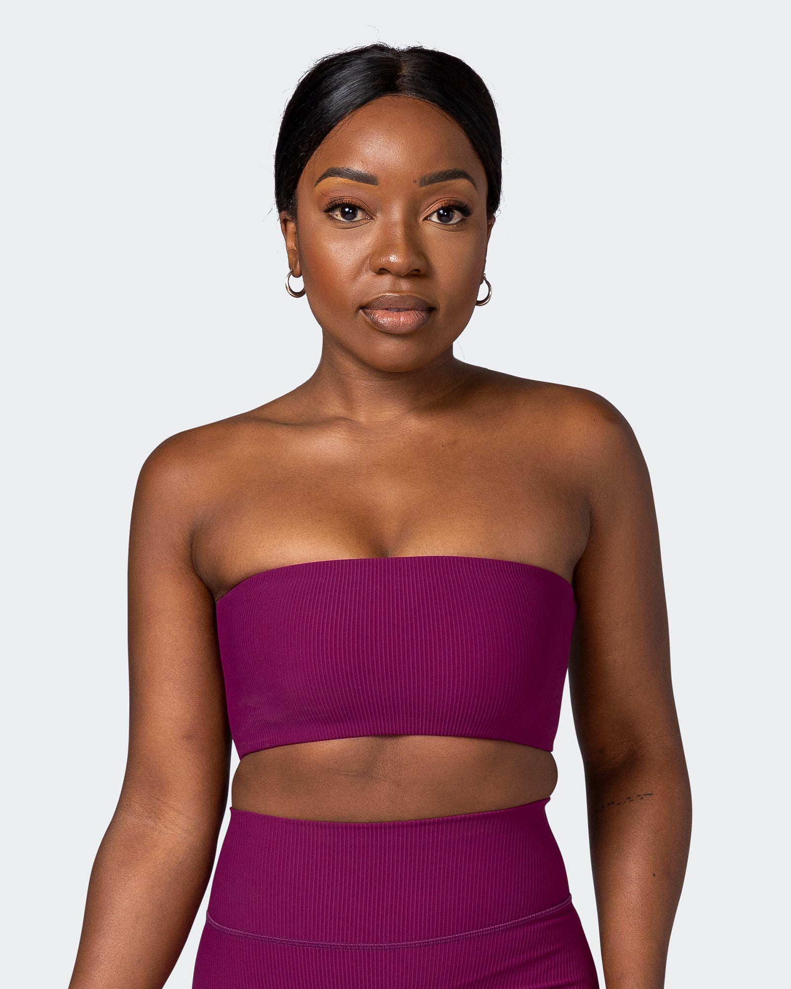 Ribbed Bandeau - Huckleberry