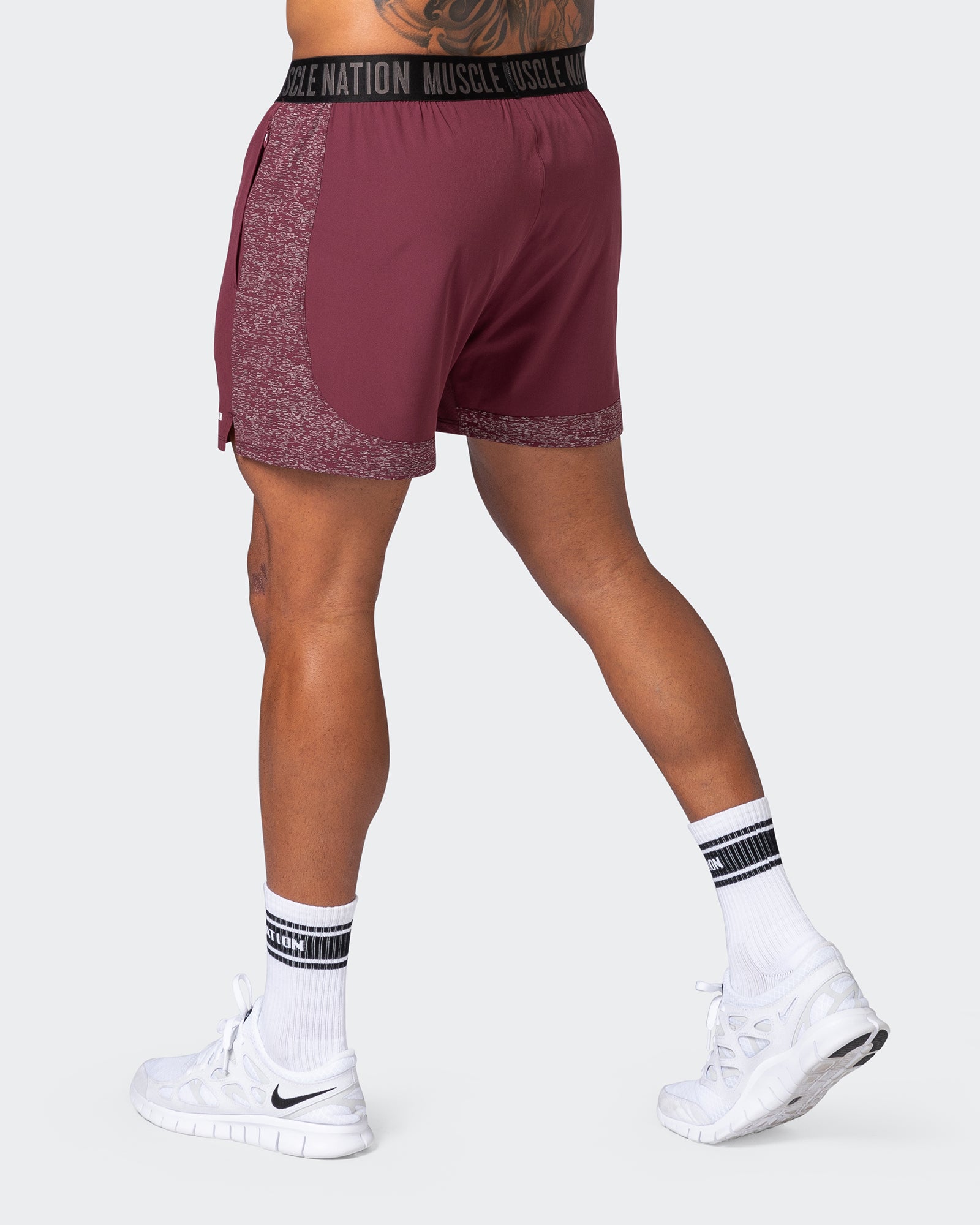 Reflective Training Shorts - Wine