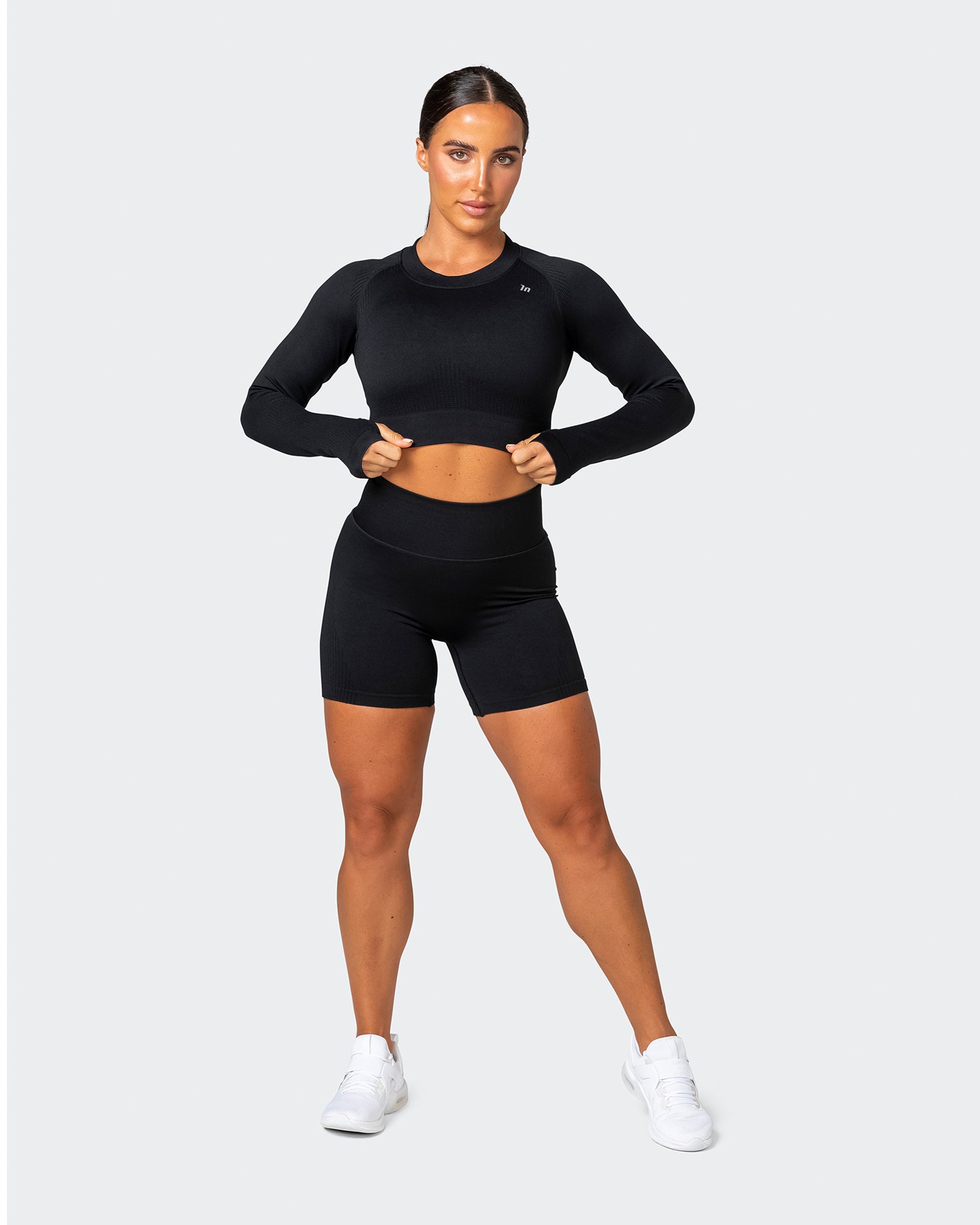 Classic Seamless Long Sleeve Top - Black