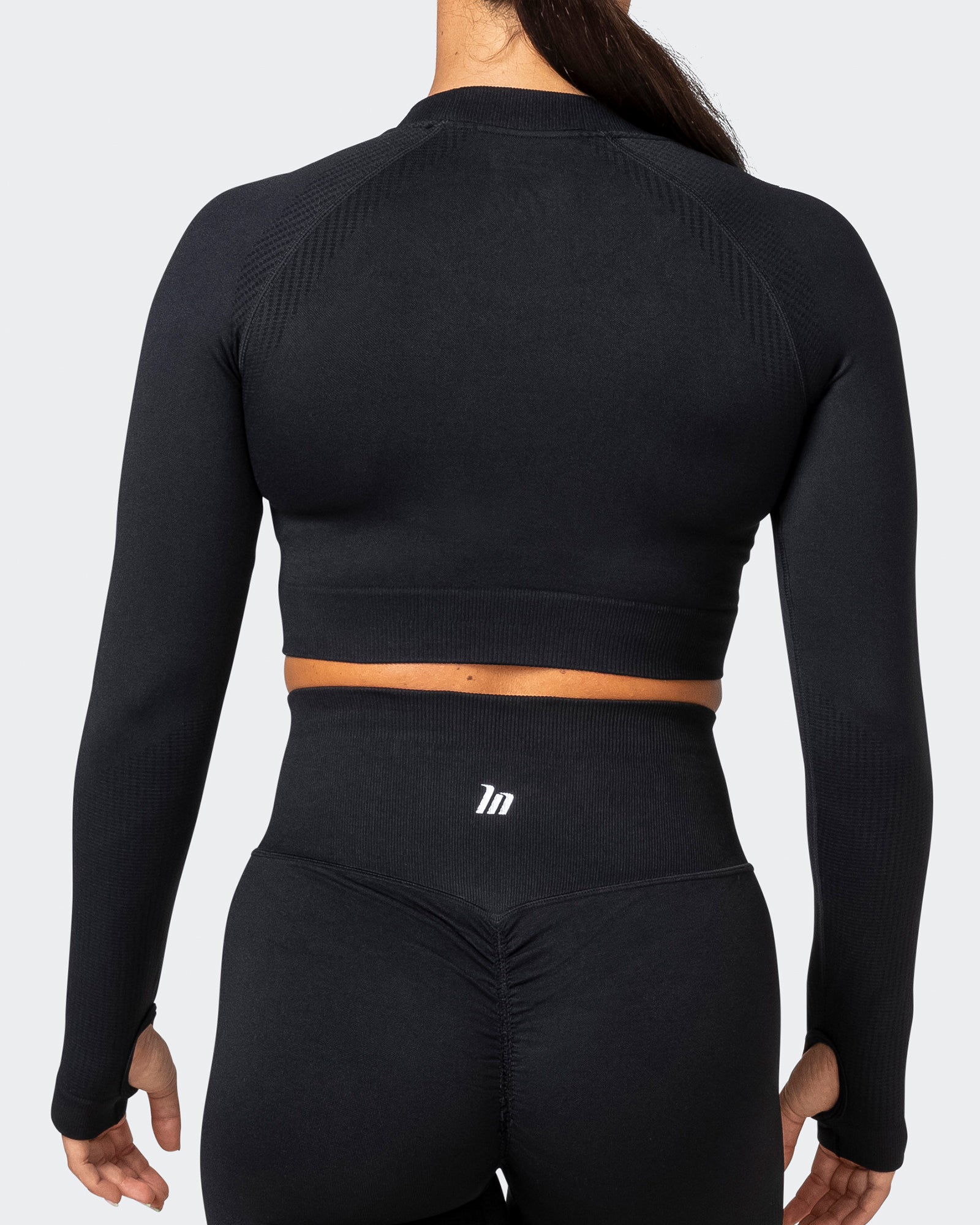 Classic Seamless Long Sleeve Top - Black