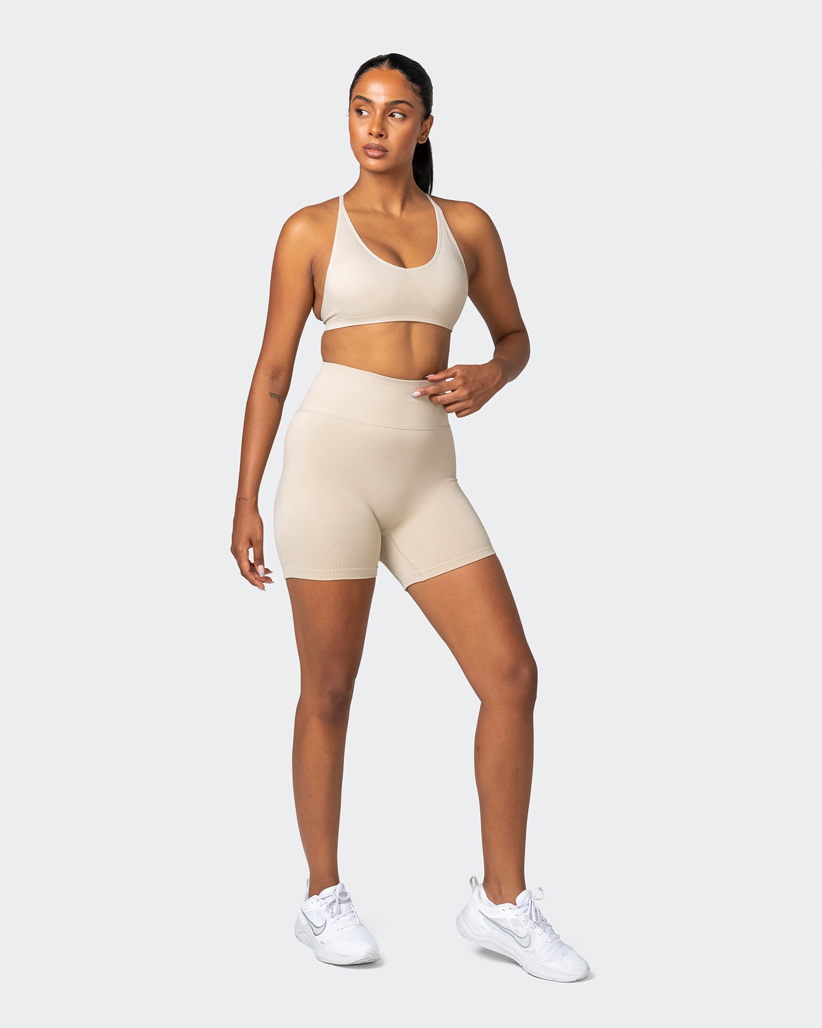 Seamless Bike Shorts - Bone