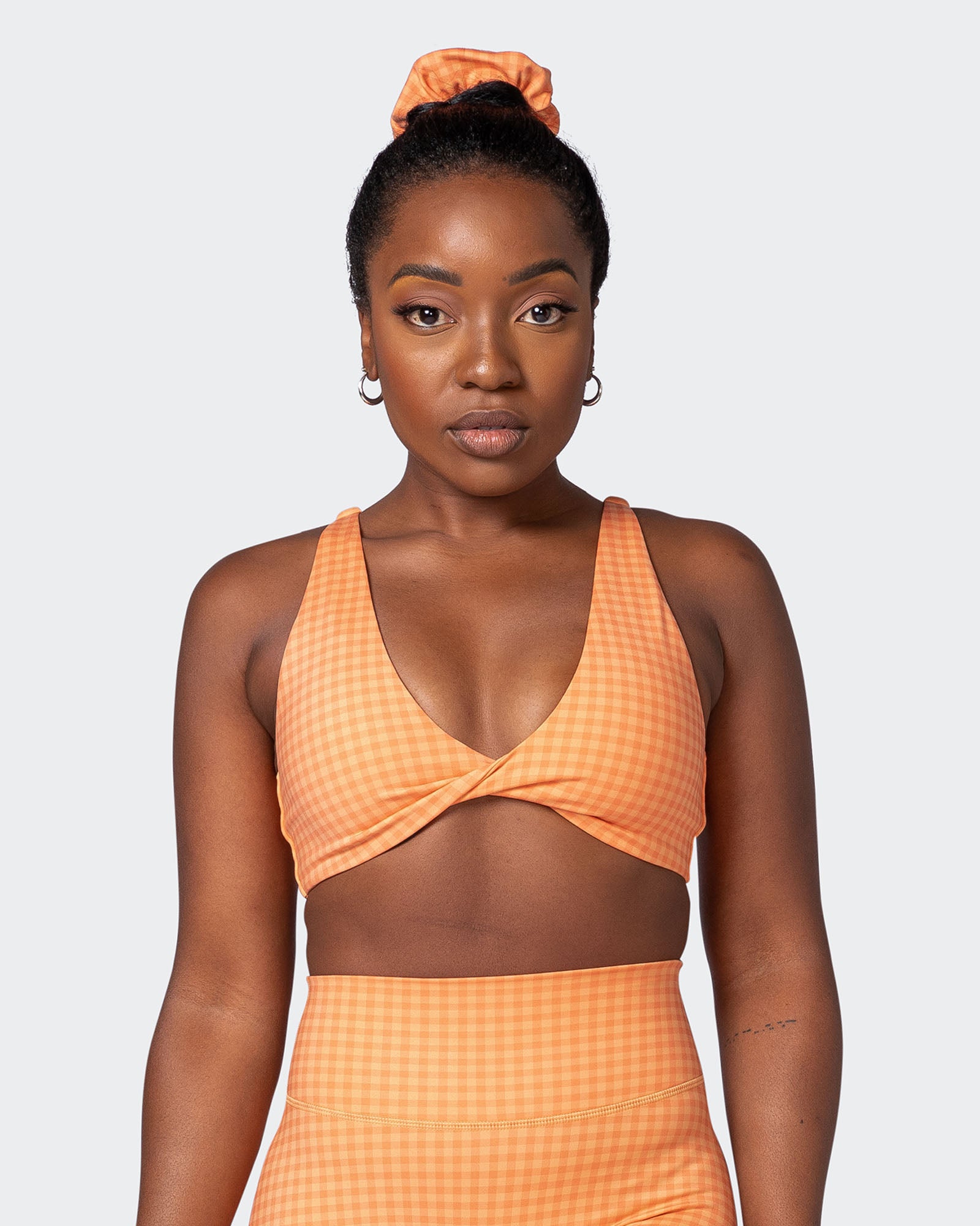 Demi Bralette - Peaches And Cream Check Print