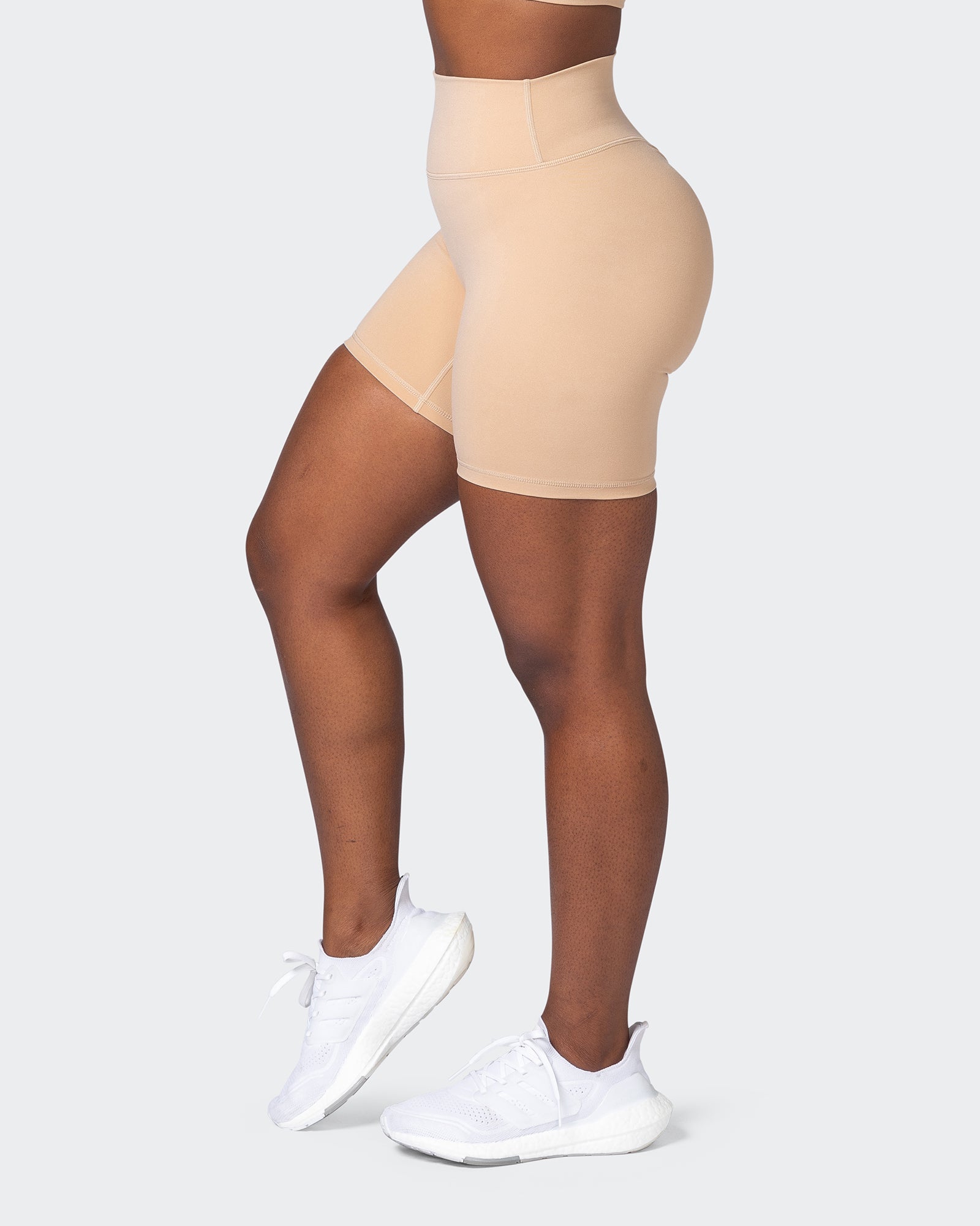 Game Changer Scrunch Bike Shorts - Biscotti