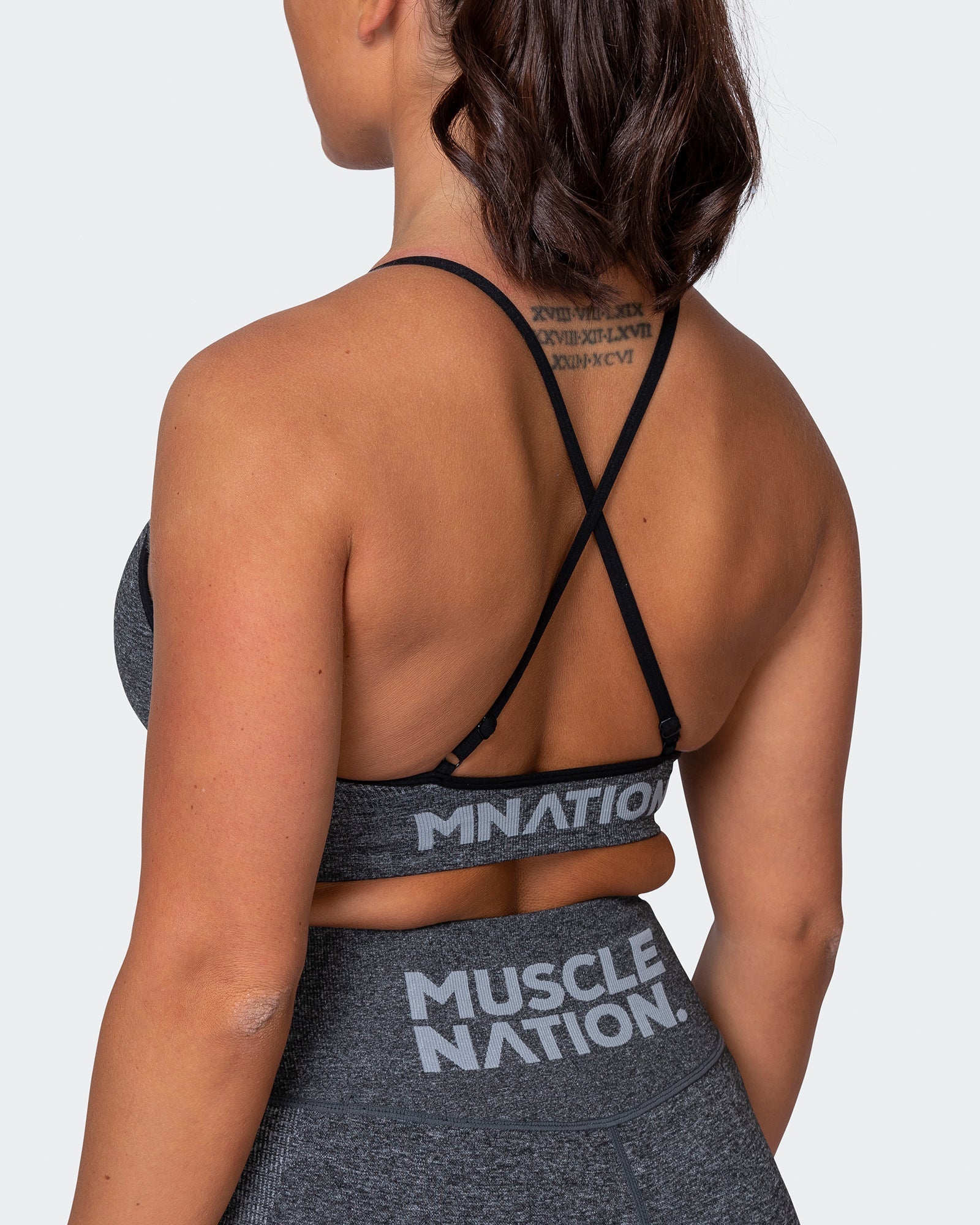 All Day Strap Seamless Bra - Charcoal Marl