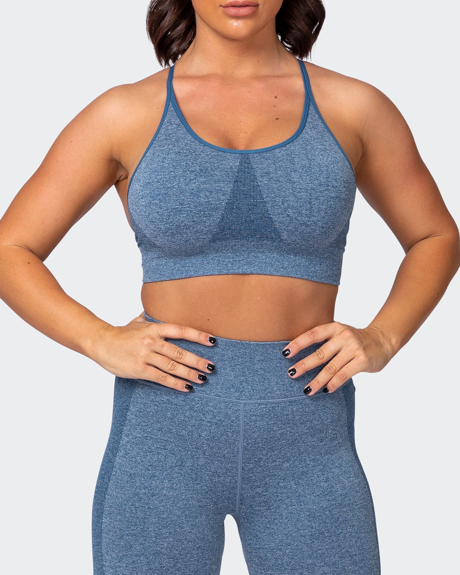 All Day Strap Seamless Bra - Navy Marl