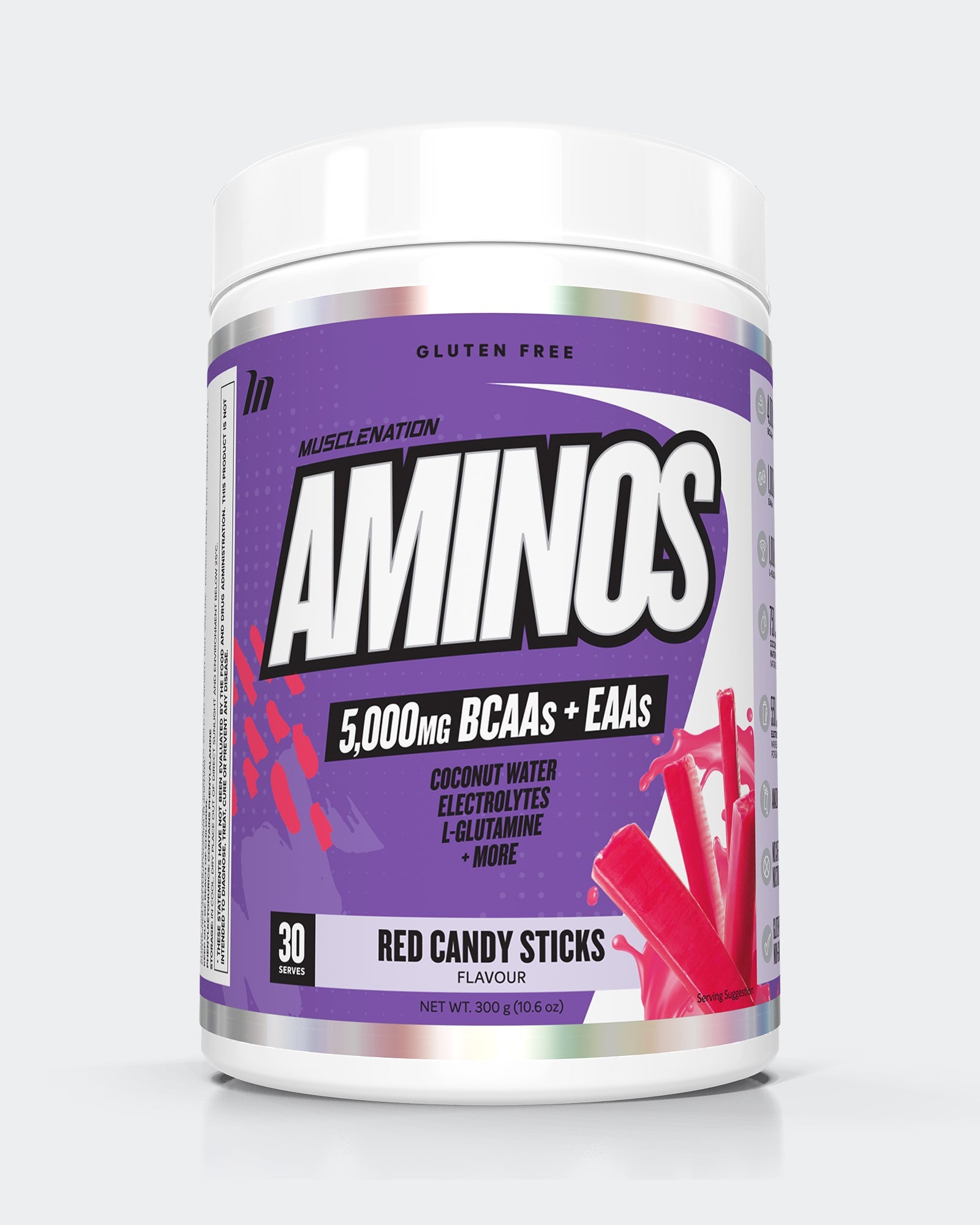 AMINOS + HYDRATION - Red Candy Sticks - 30 serves