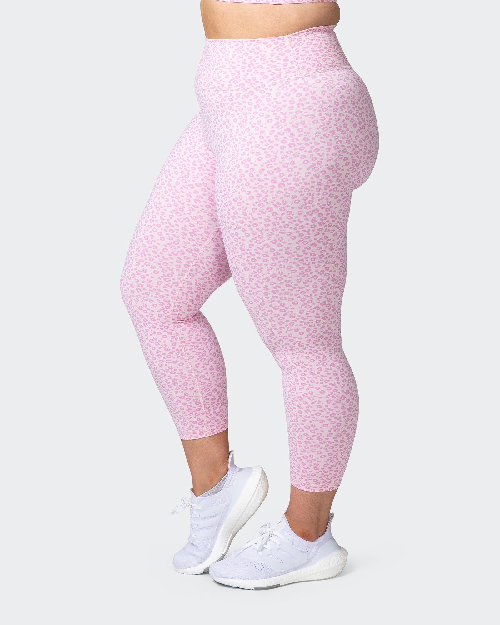 Signature Scrunch 7/8 Leggings - Rose Quartz Mini Cheetah Print