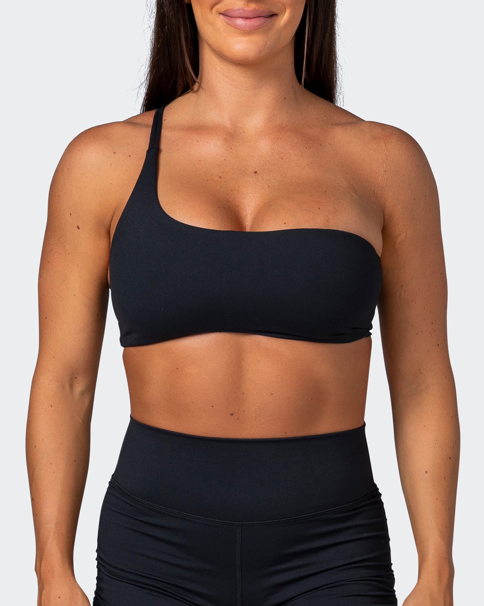 Movement One Shoulder Bralette - Black