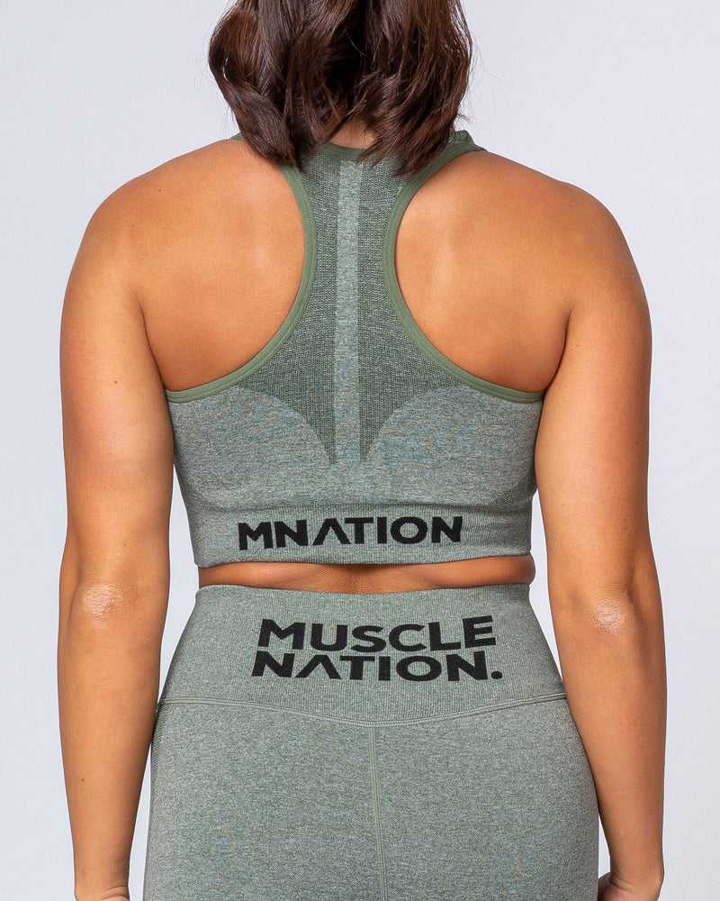 Musclenation Definition Seamless Bra - Steel