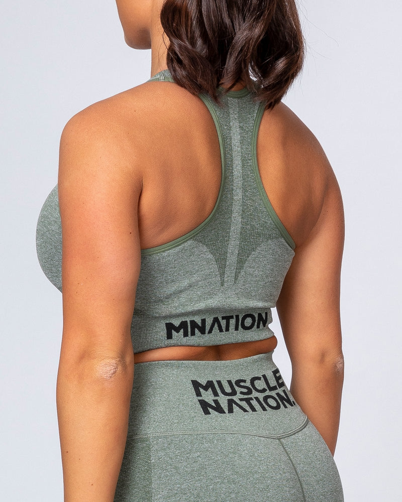 Musclenation Definition Seamless Bra - Biscuit