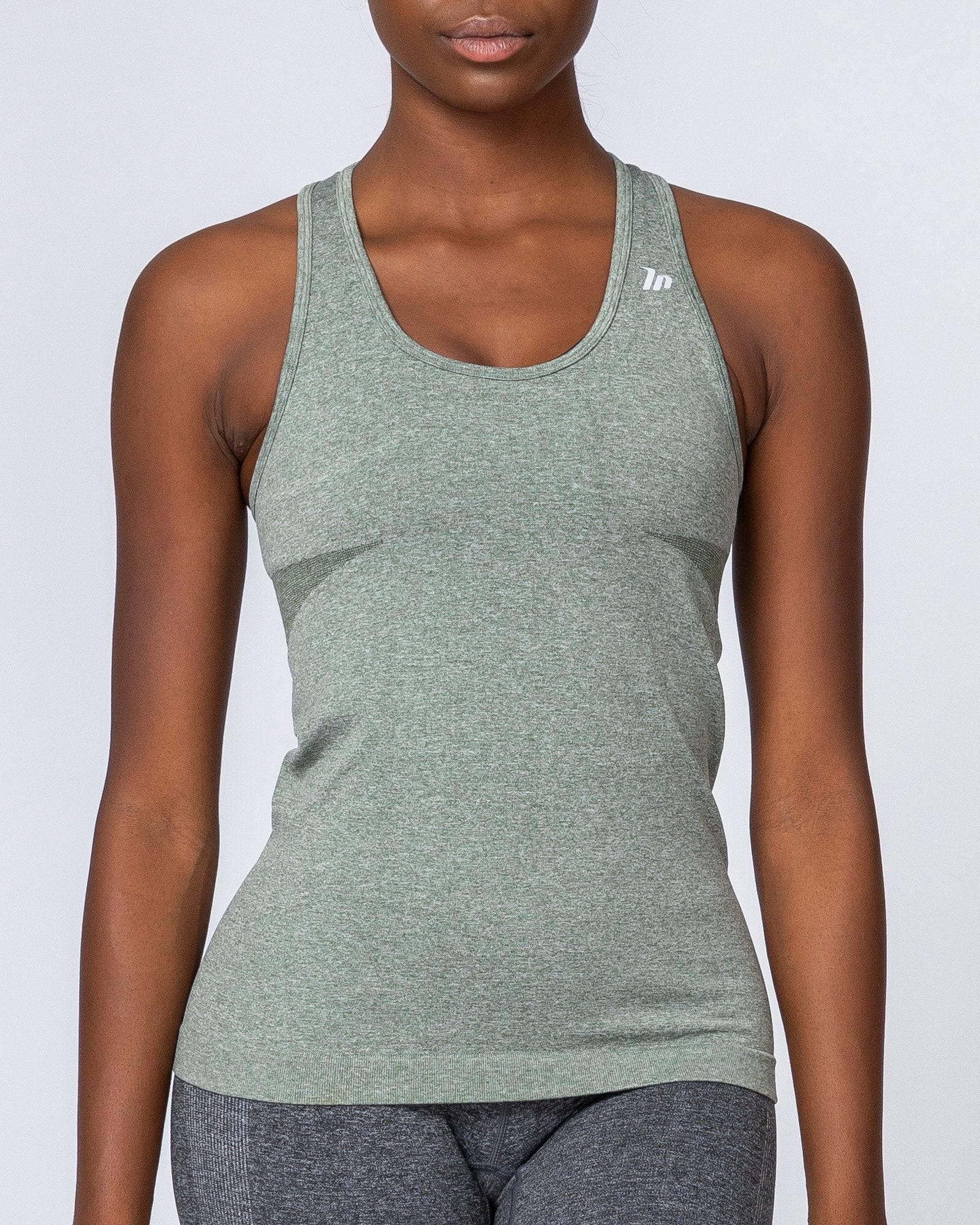 Comfort Seamless Tank - Khaki Marl