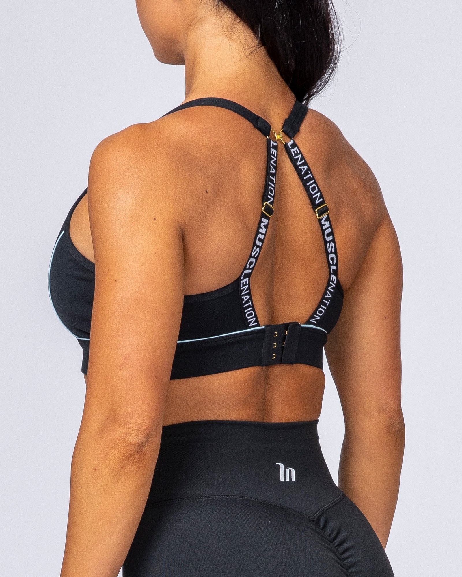 HIIT Bra - Black with Blue