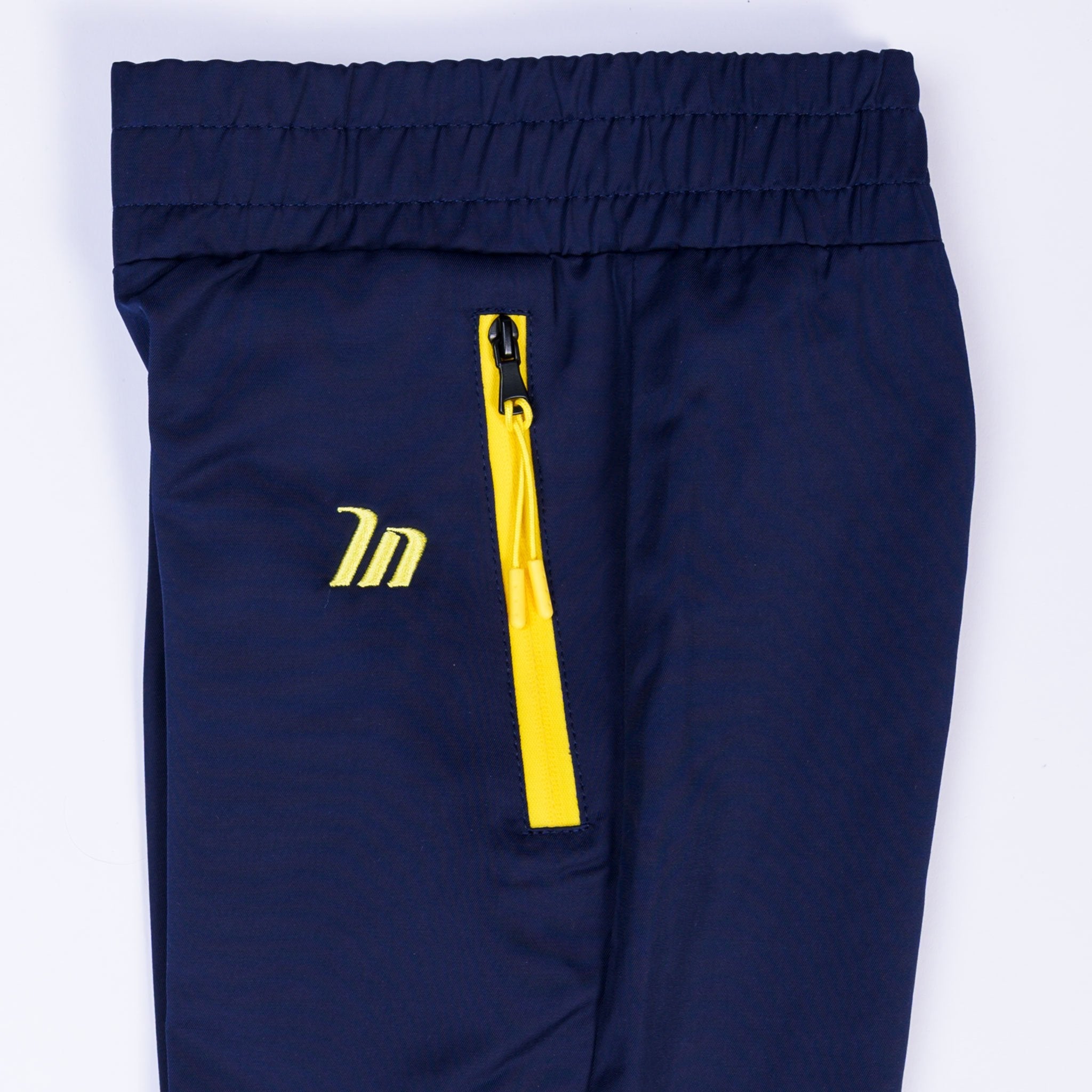 Kids MN Retro Tracksuit Pants - Navy / Yellow