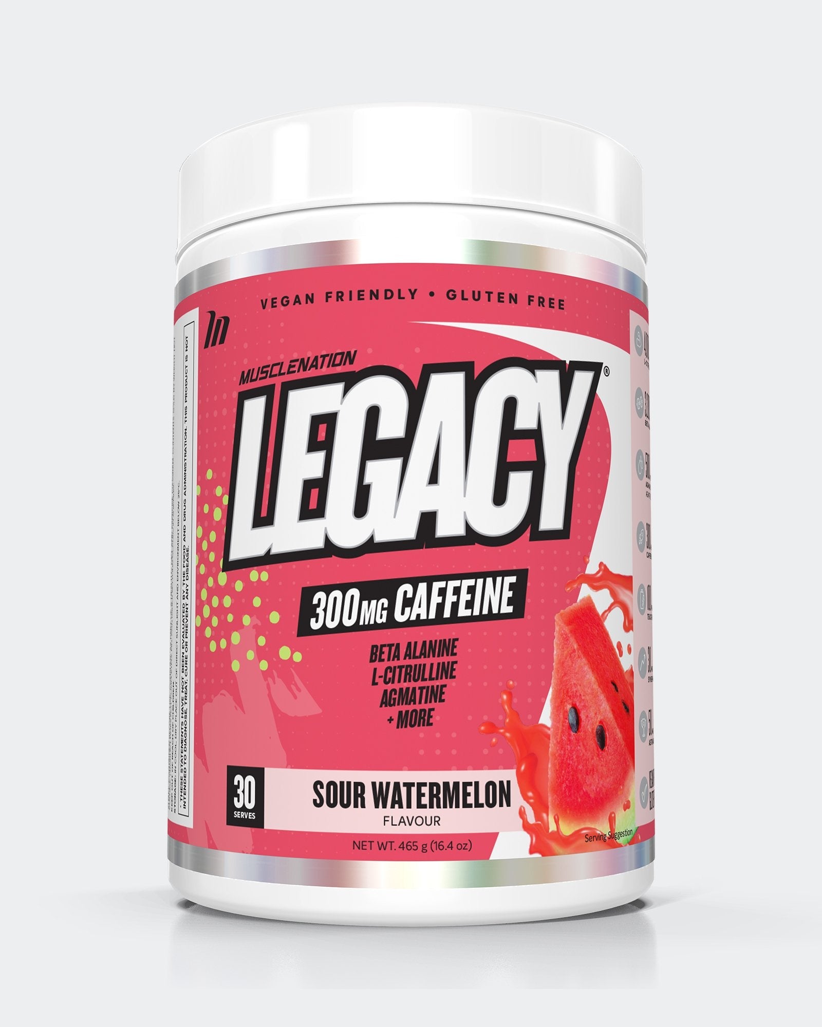 LEGACY Pre Workout Energy - Sour Watermelon - 30 serves