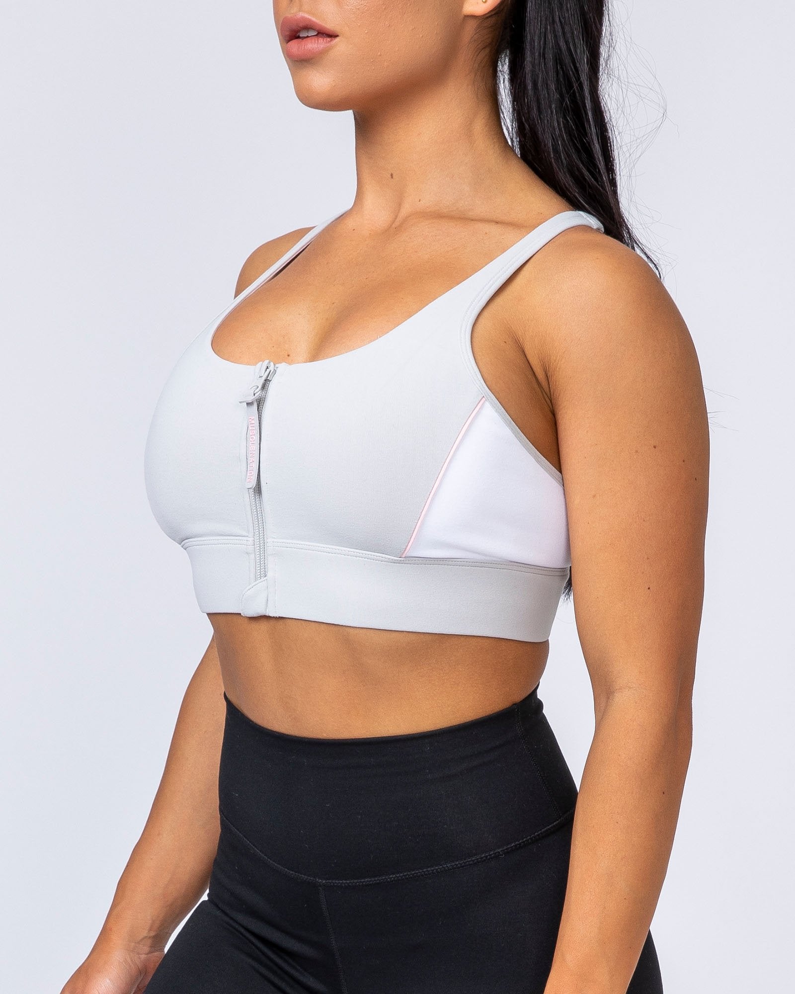 Locked & Loaded Bra - Grey/White