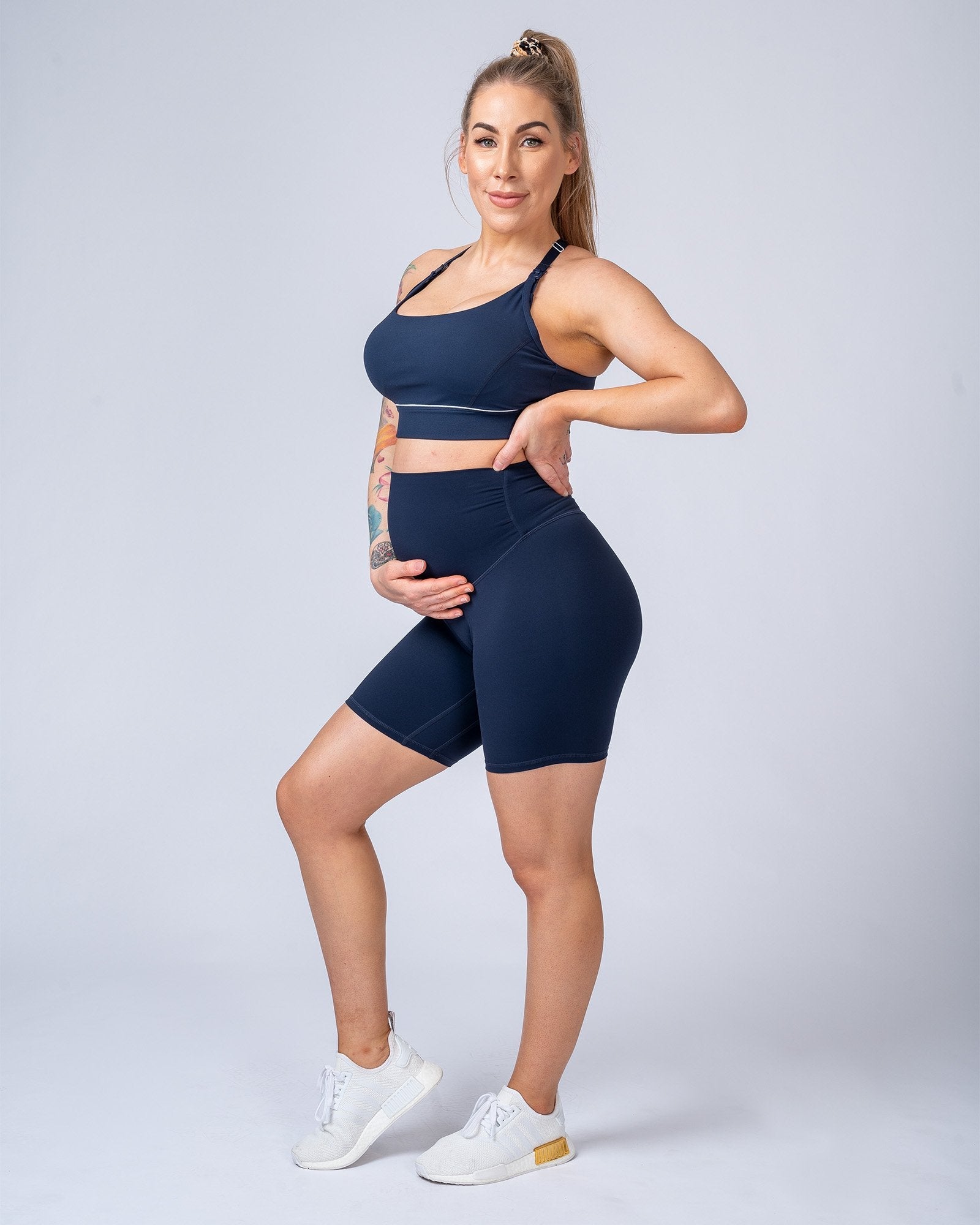 Maternity Bike Shorts - Navy