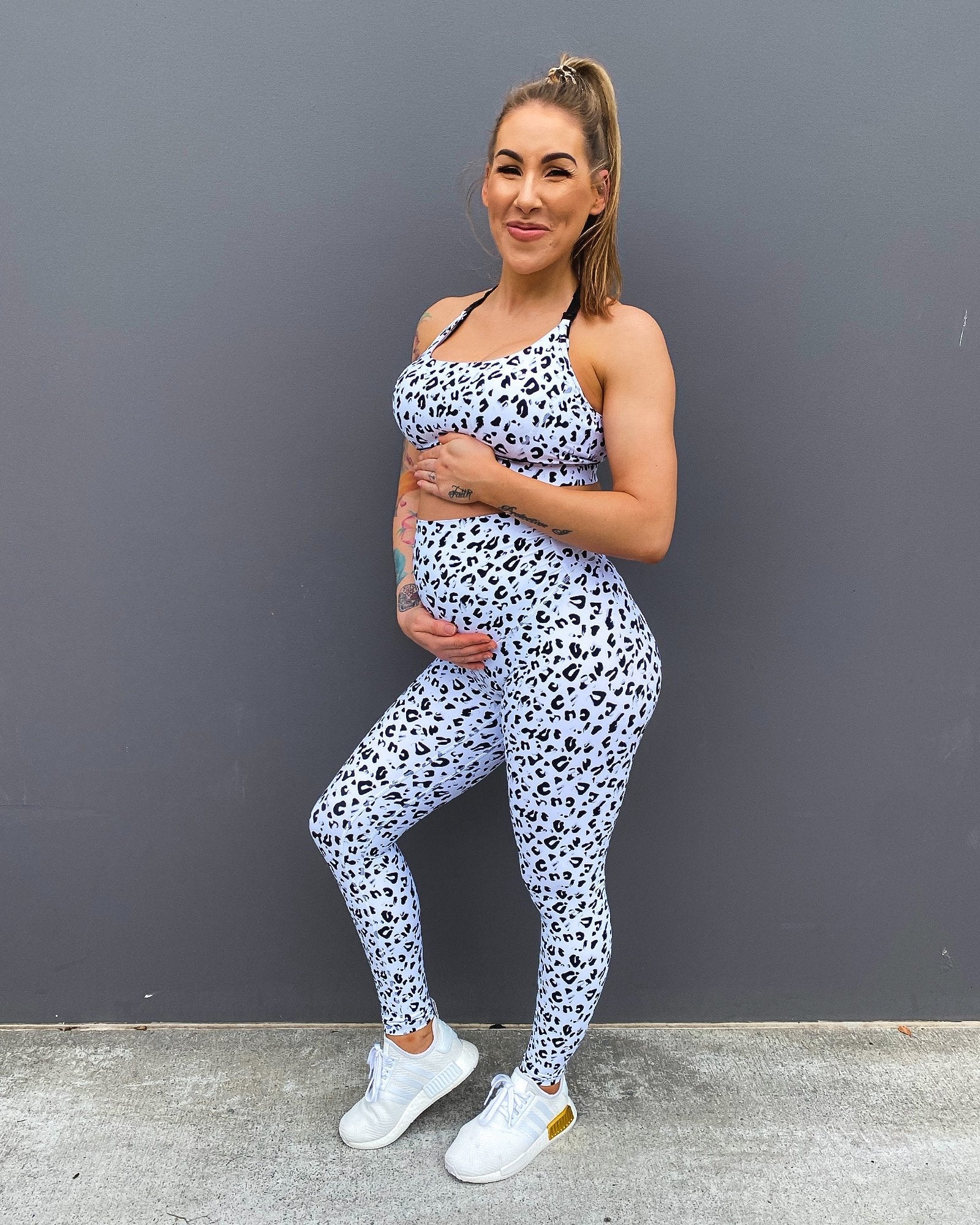 Maternity Leggings - Snow Leopard