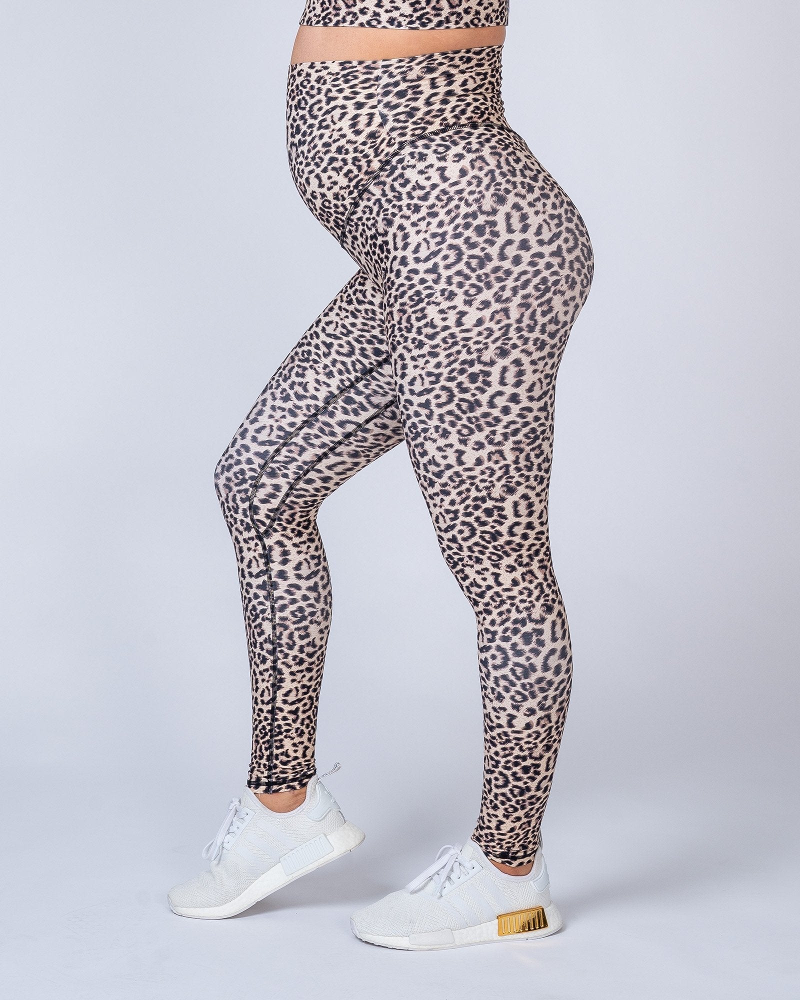 Maternity Leggings - Yellow Leopard