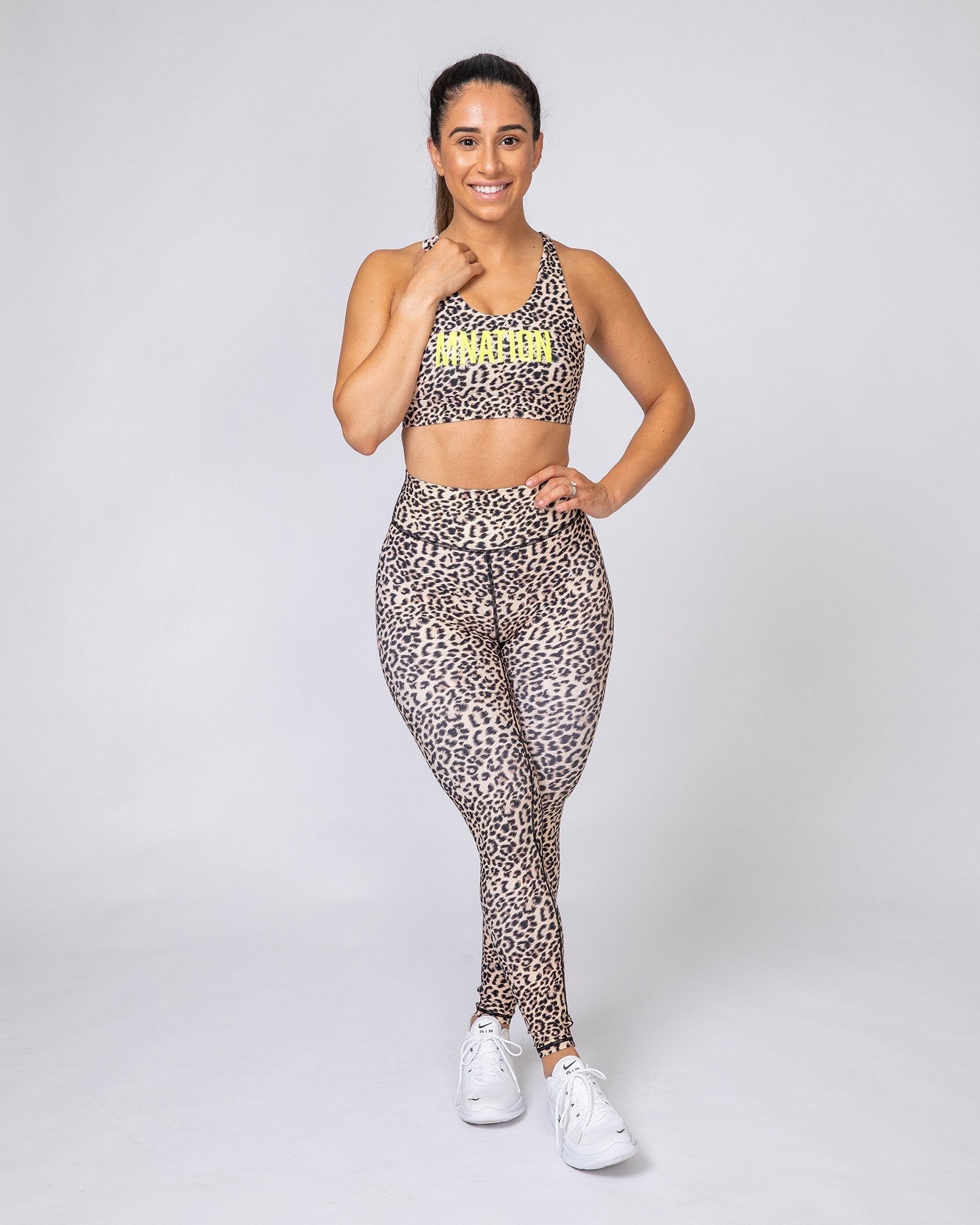 Motion Full Length Leggings - Yellow Leopard