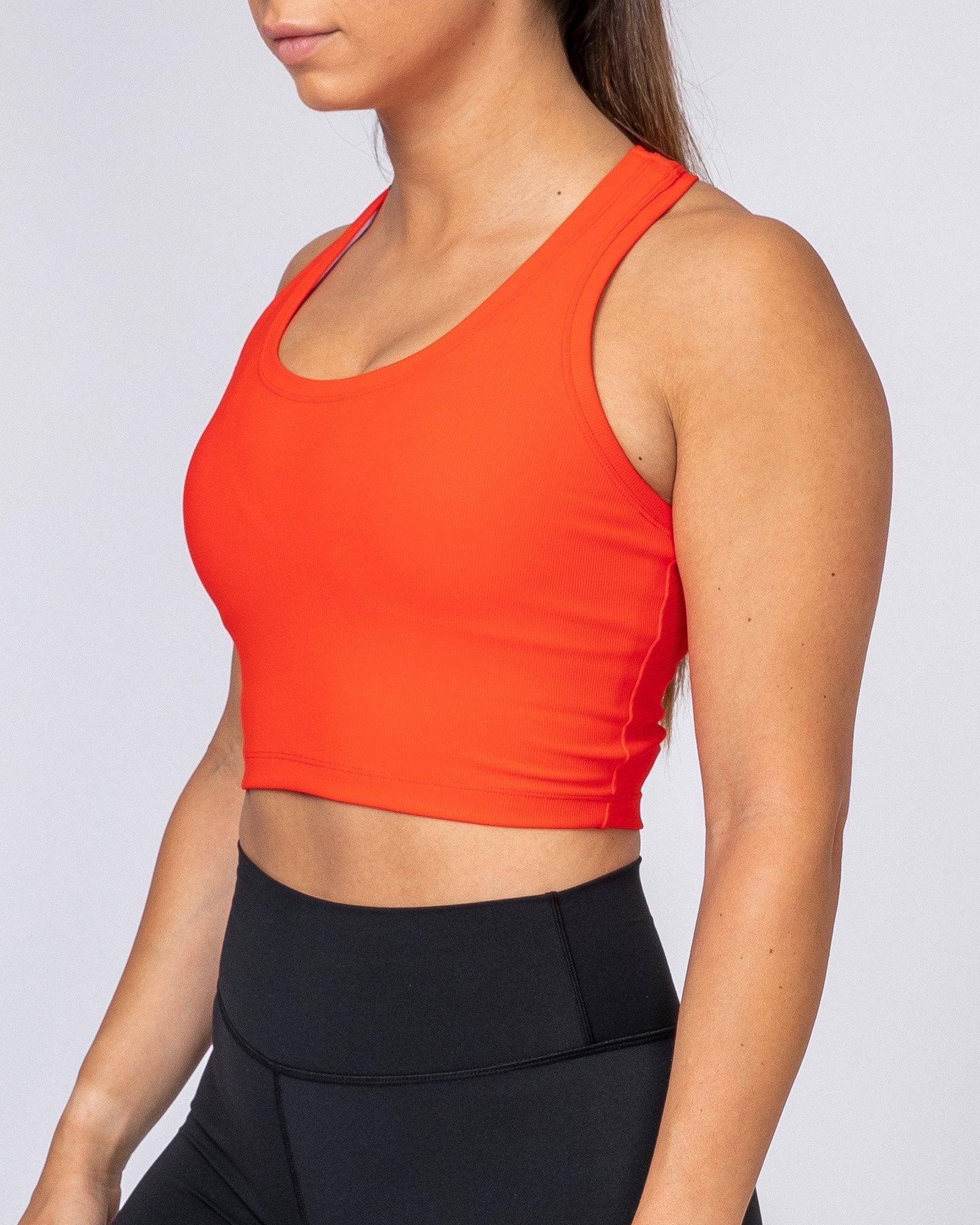 Ribbed Cropped Tank - Infrared