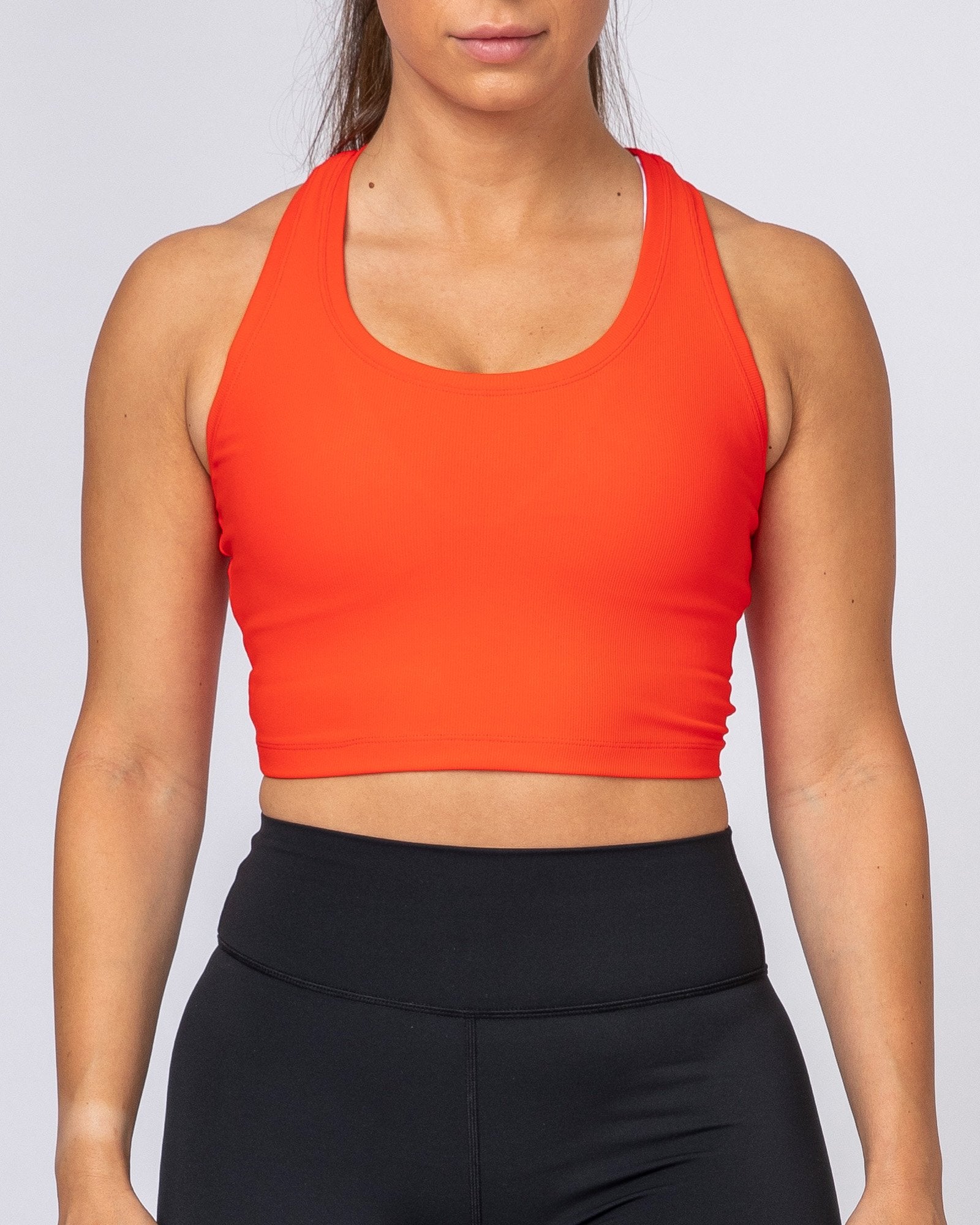 Ribbed Cropped Tank - Infrared