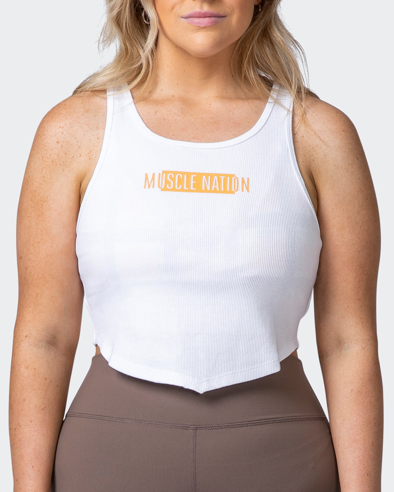 Scorching Hot Ribbed Tank - White