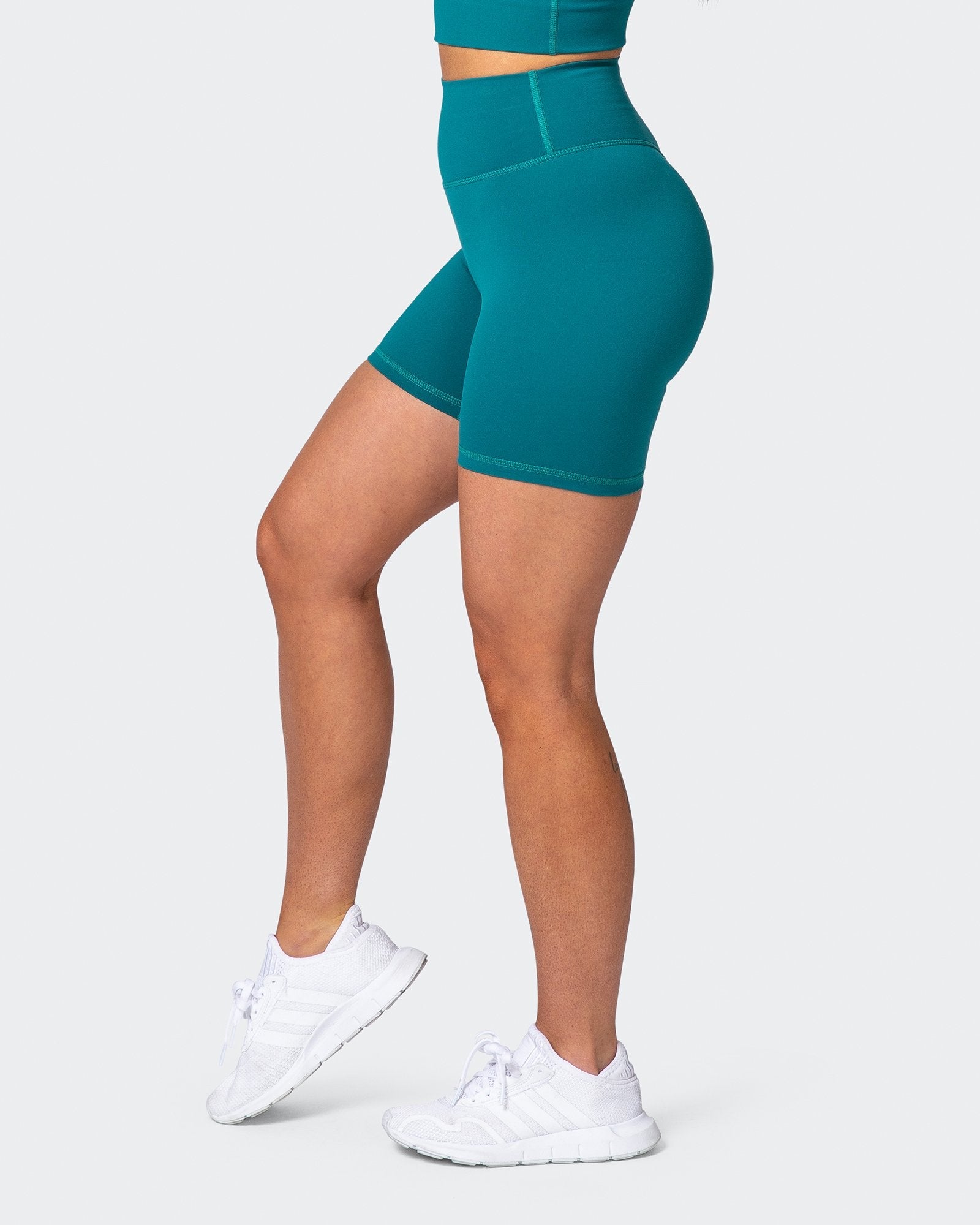 Signature Scrunch Bike Shorts - Teal