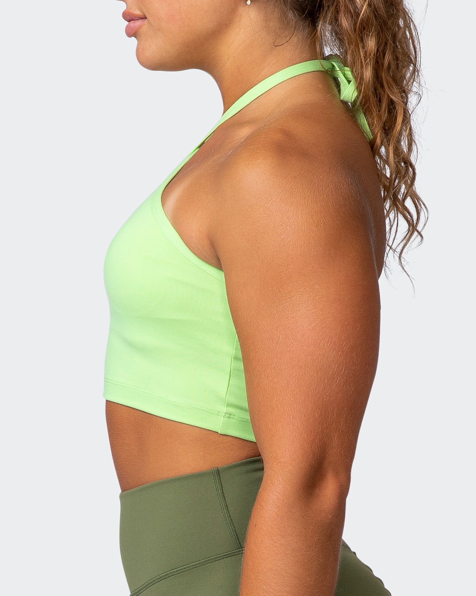 Shimmer Bra Tank Combo - Lime Flash