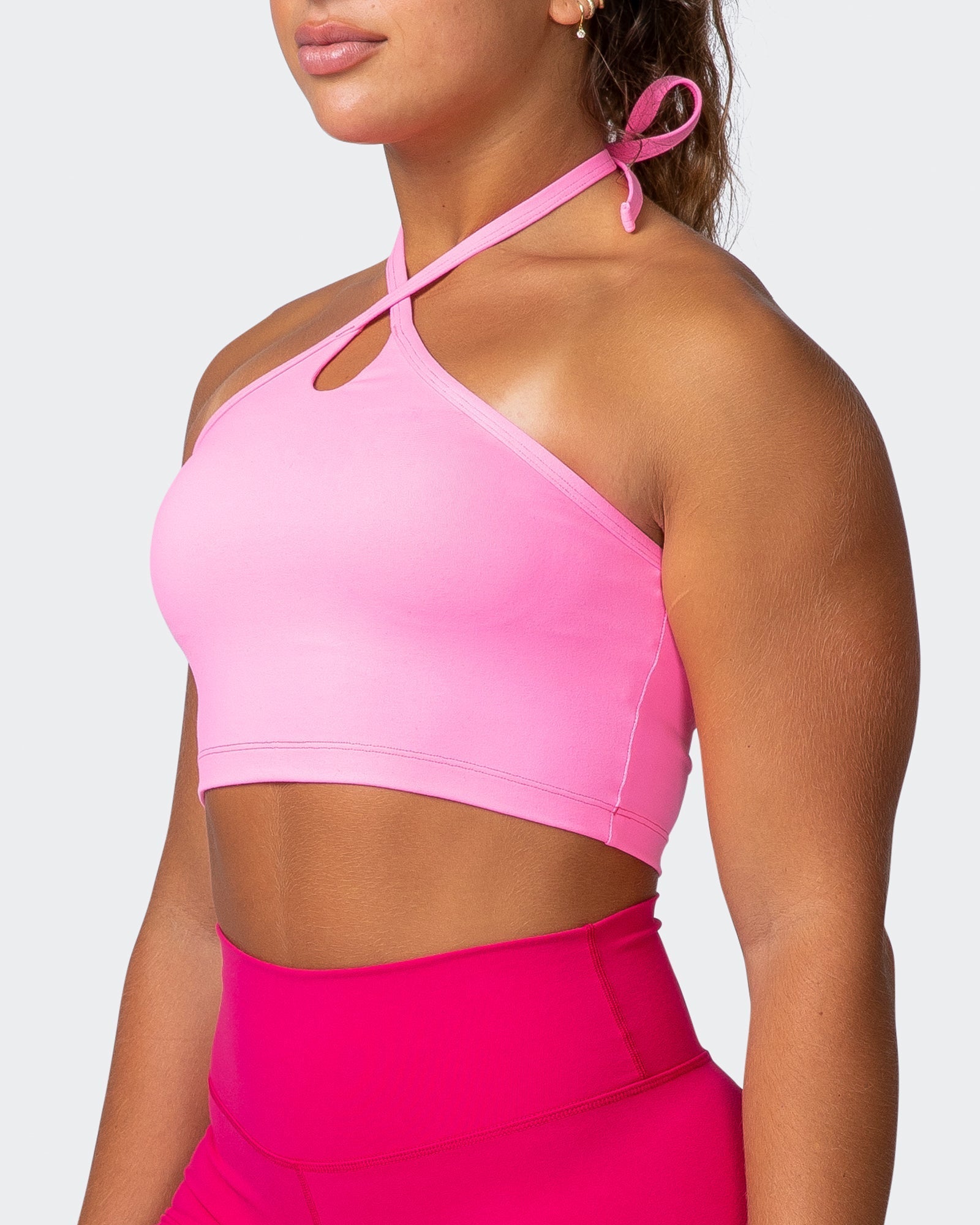 Shimmer Bra Tank Combo - Shocking Pink