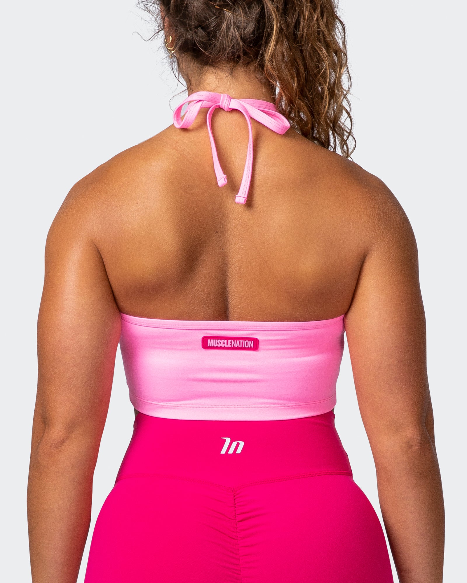 Shimmer Bra Tank Combo - Shocking Pink