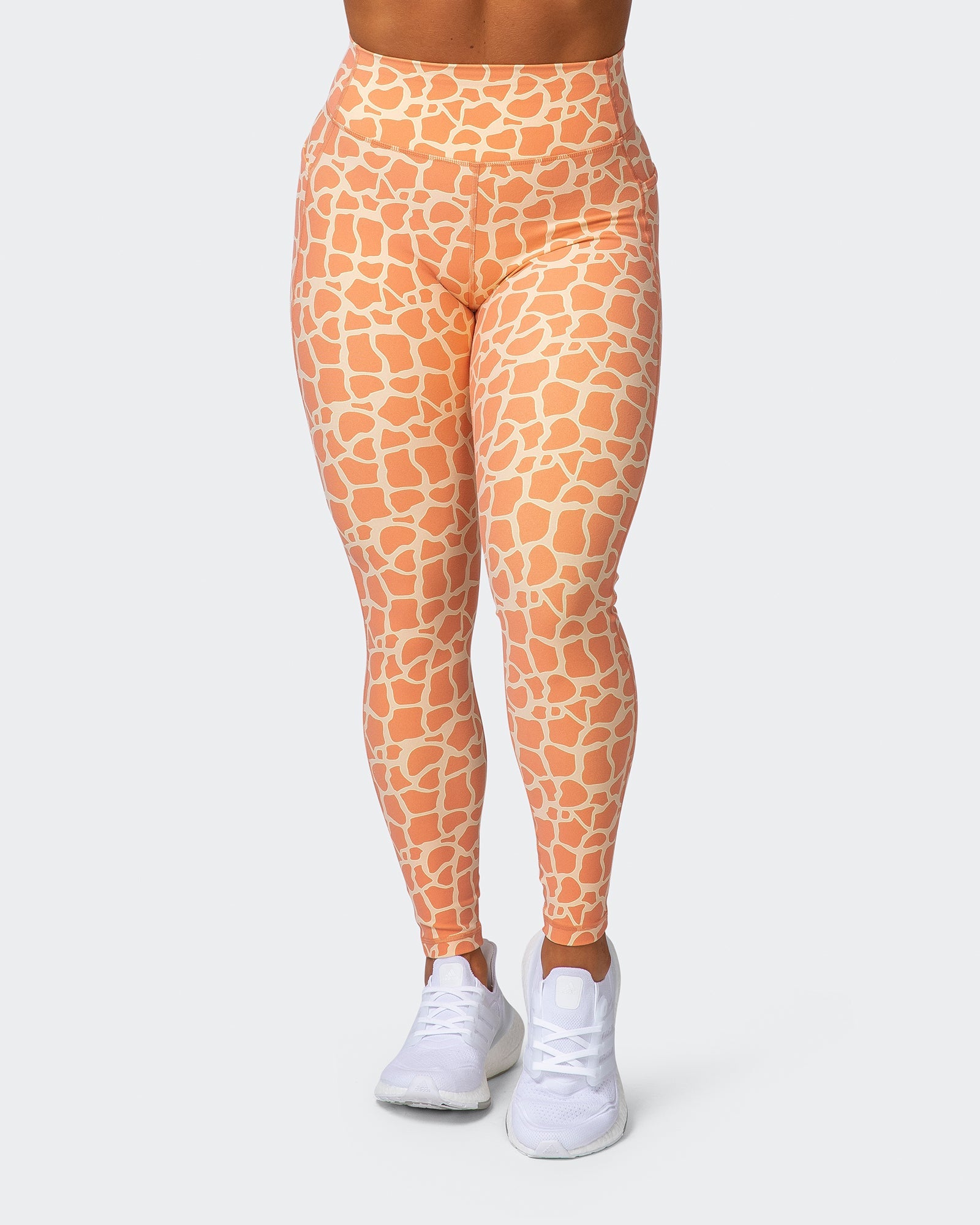 Signature Pocket Ankle Length Leggings - Paradise Giraffe Print