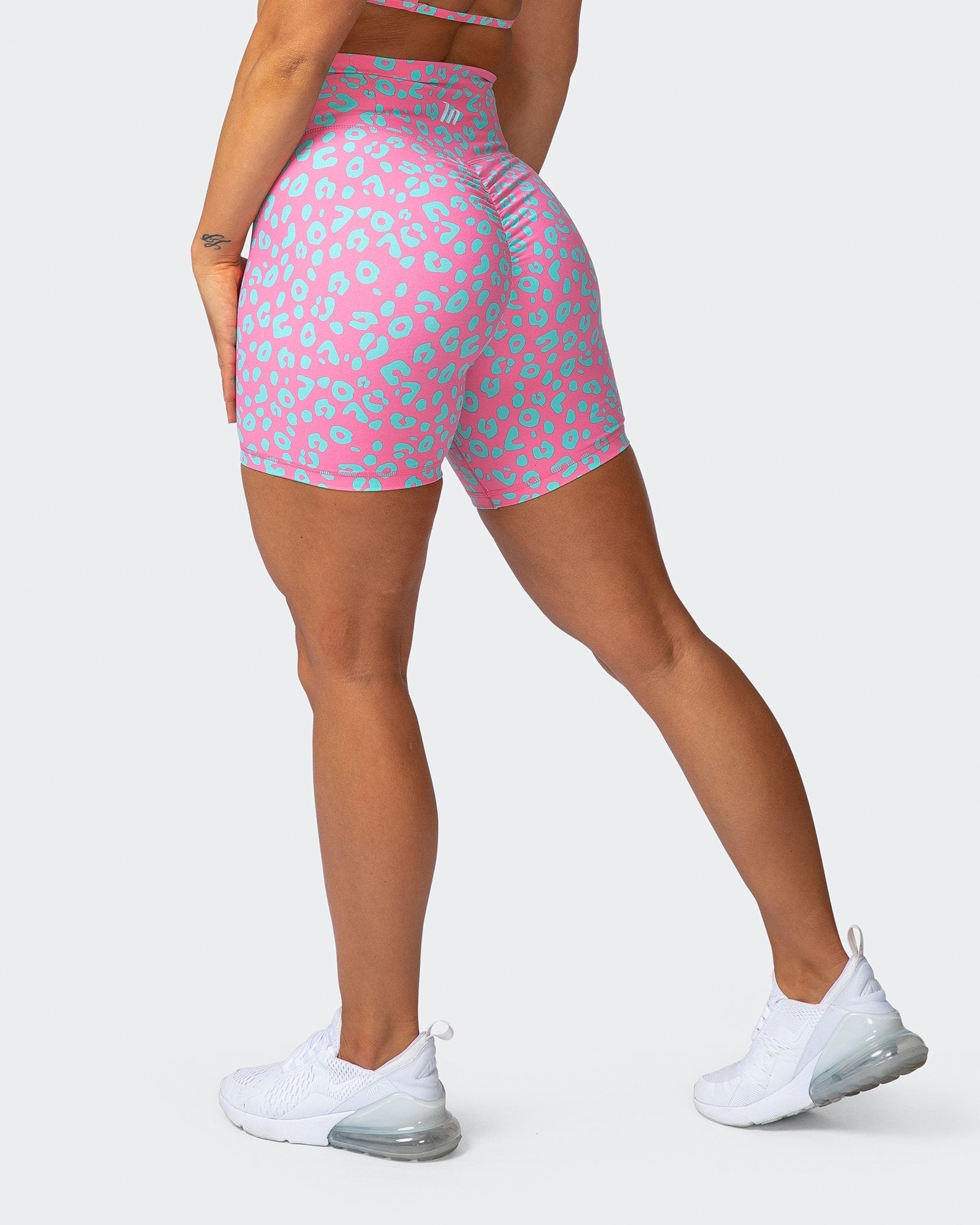 Signature Scrunch Bike Shorts - Cotton Candy Cheetah Print