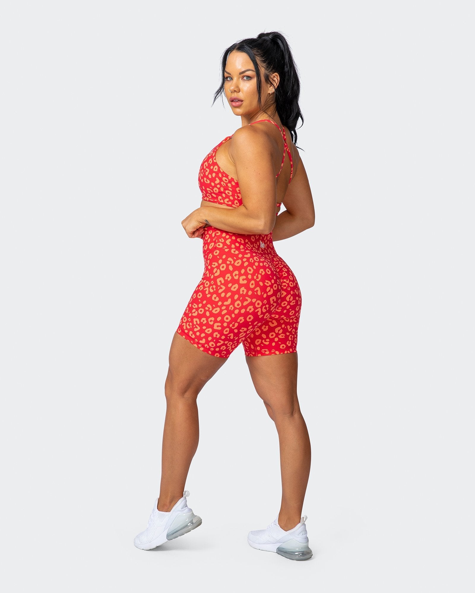 Signature Scrunch Bike Shorts - Vibrant Cheetah Print