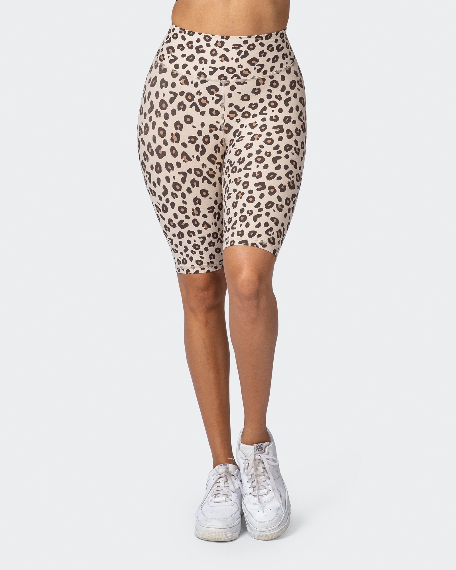 Signature Scrunch Referee Length Shorts - Cheetah Print