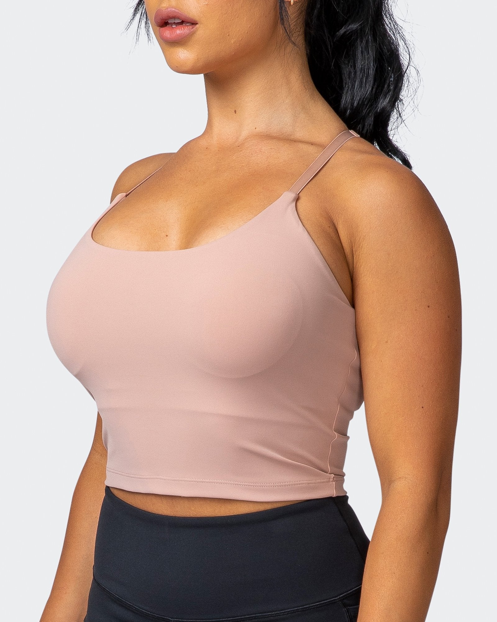 Summertime Cropped Tank - Mahogany Rose