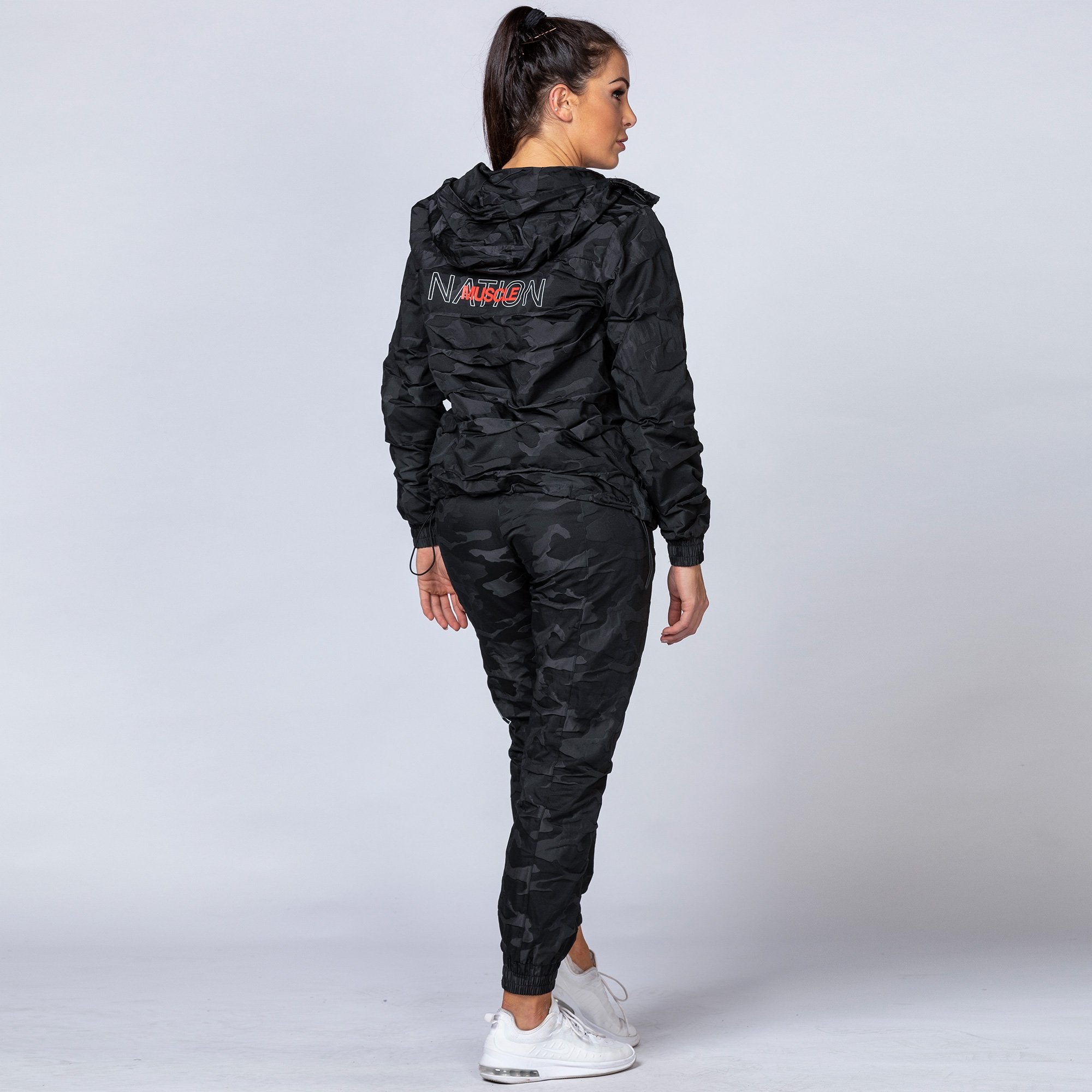 Unisex Tracksuit Pants - Black Camo