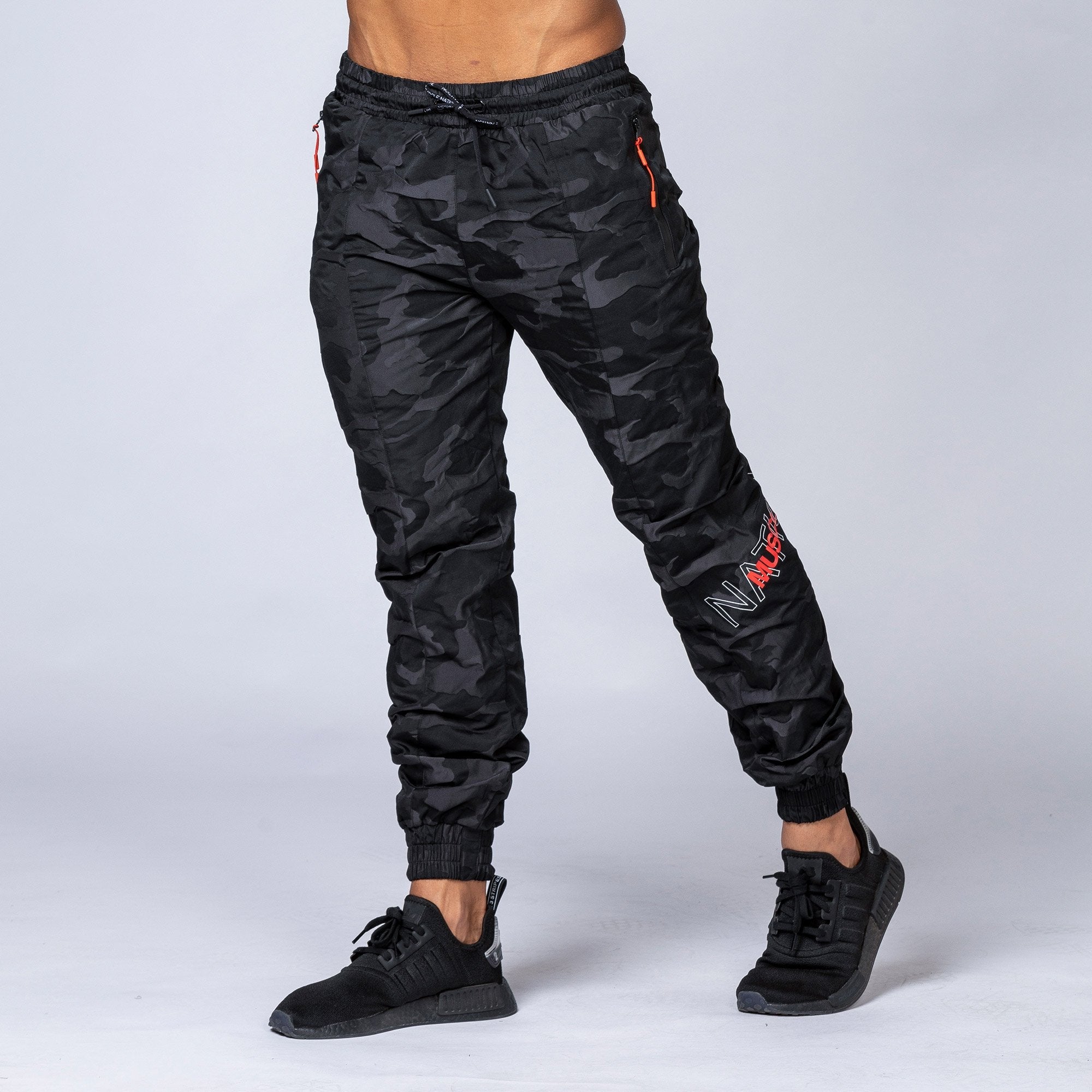 Unisex Tracksuit Pants - Black Camo