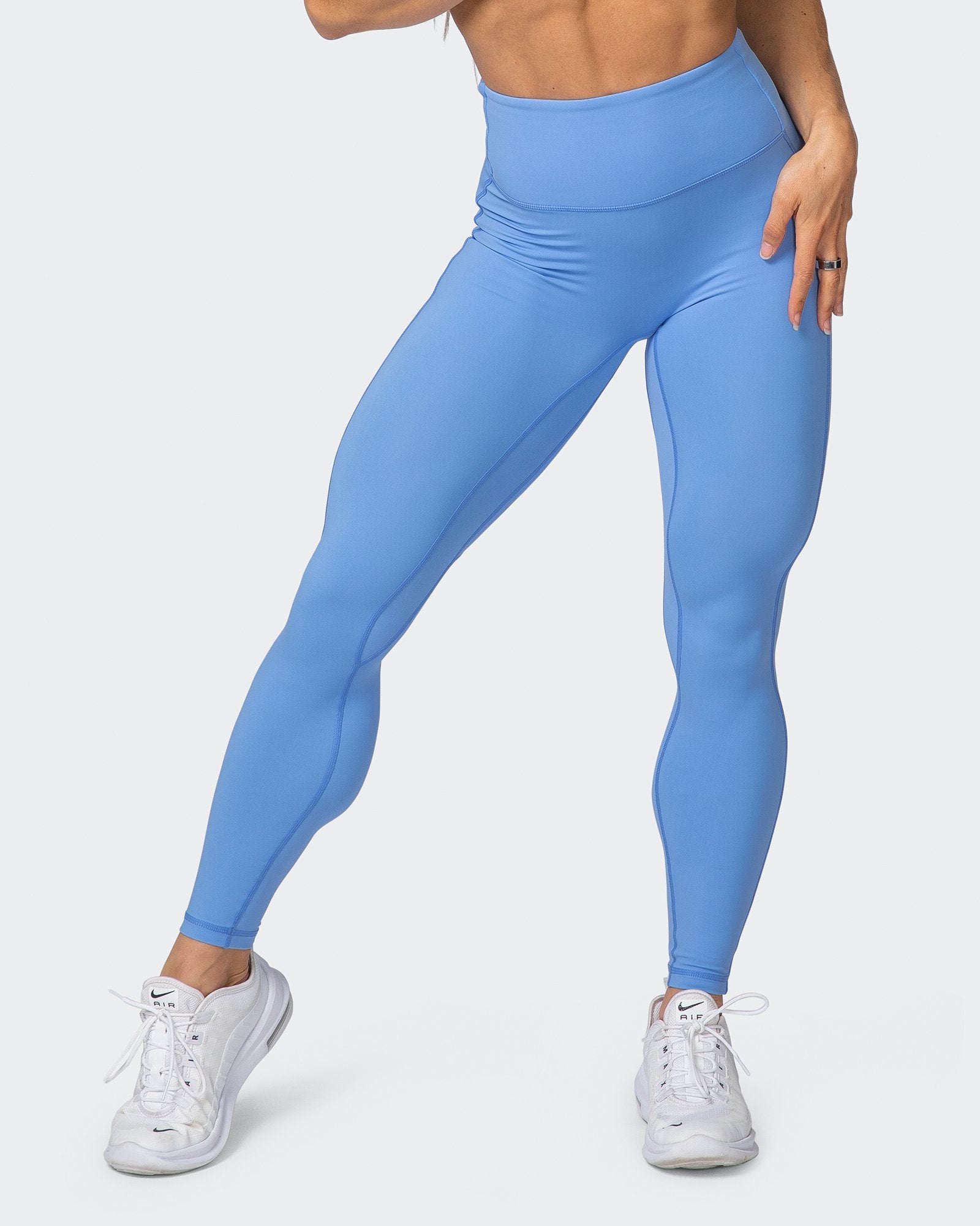 Zero Rise Ankle Length Leggings - Arctic Blue