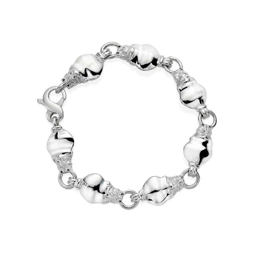 Hippo Link Bracelet in Silver – Patrick Mavros
