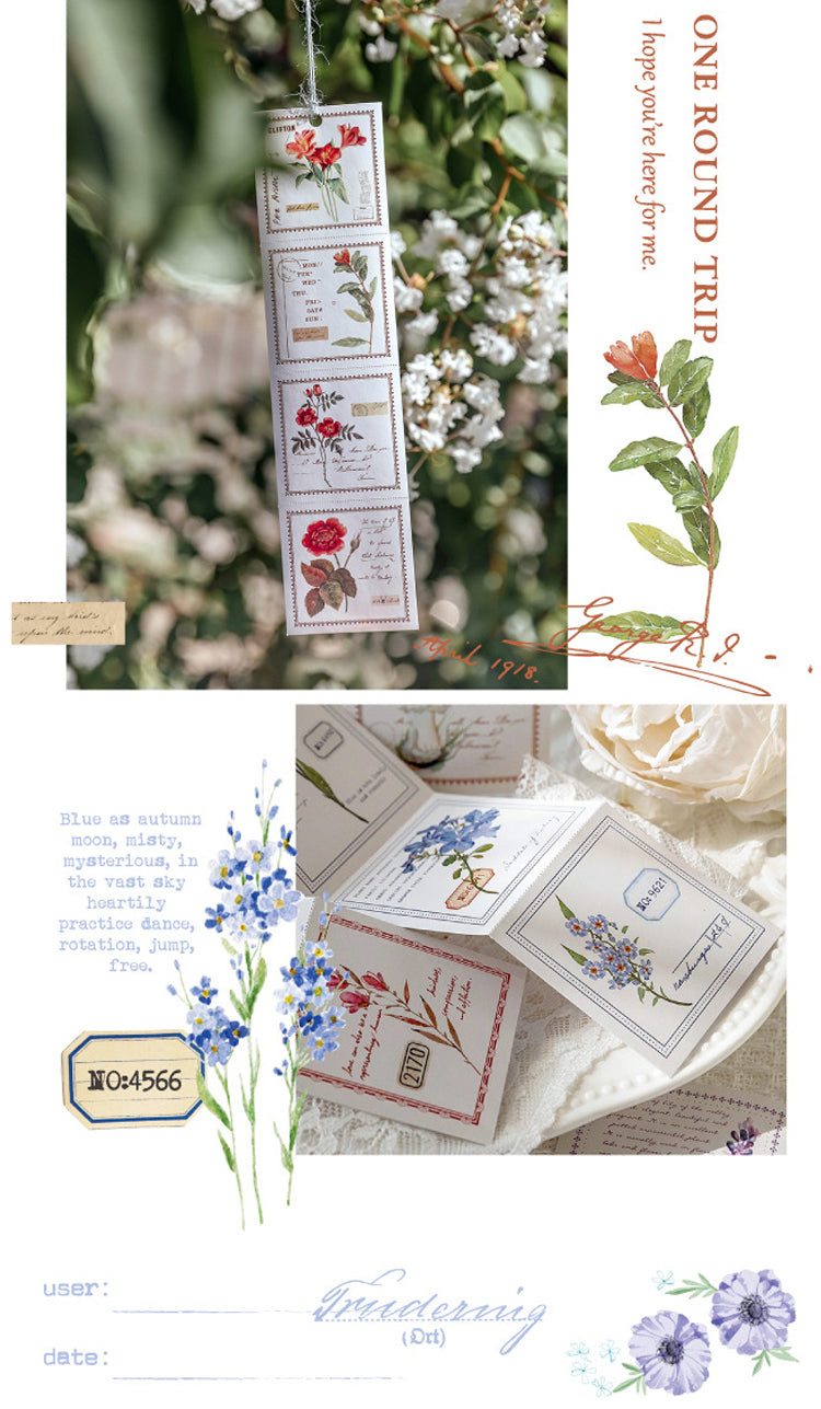 Vintage Plant and Flower Stickers