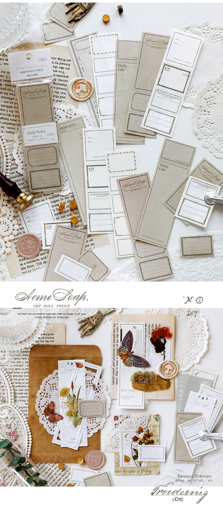 Vintage Memo Paper 30pcs