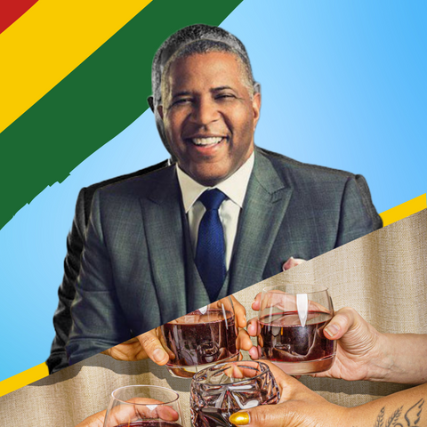 Business tycoon, African-American Robert Frederick Smith supporting Black Entrepreneurs. Non alcoholic nonalcoholic sorrel mocktail to buy online. Richest Black man in America