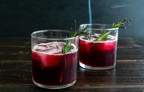 mocktail recipe with infused rosemary herb for a smoky flavor florally sweet and refreshing aroma