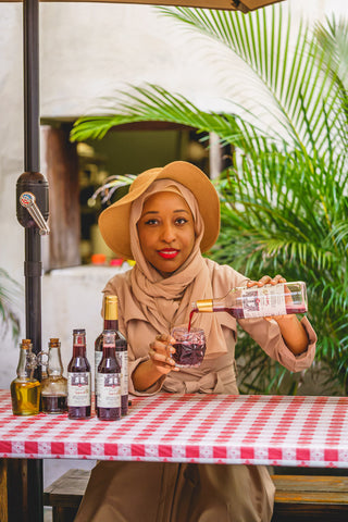 Black-owned mocktail company. A premade beverage with 400 years of Caribbean heritage brewed and aged in Brooklyn New York. Healthy and all natural ingredients such as ginger, hibiscus, allspice, bay leaves, cloves, orange peel and cane sugar