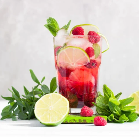 Hibiscus mocktail ingredients Herbal mocktail components Syrups and mixers for mocktails Mocktail garnishes and decorations Alcohol-free mocktails  Healthy nonalcoholic recipes