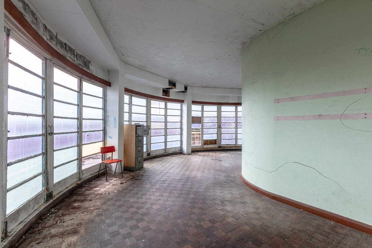 Saltdean Lido stairwell windows