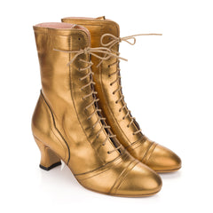 Louis Vuitton Gold Leather Prime Time Ankle Boot - 36 – I MISS YOU